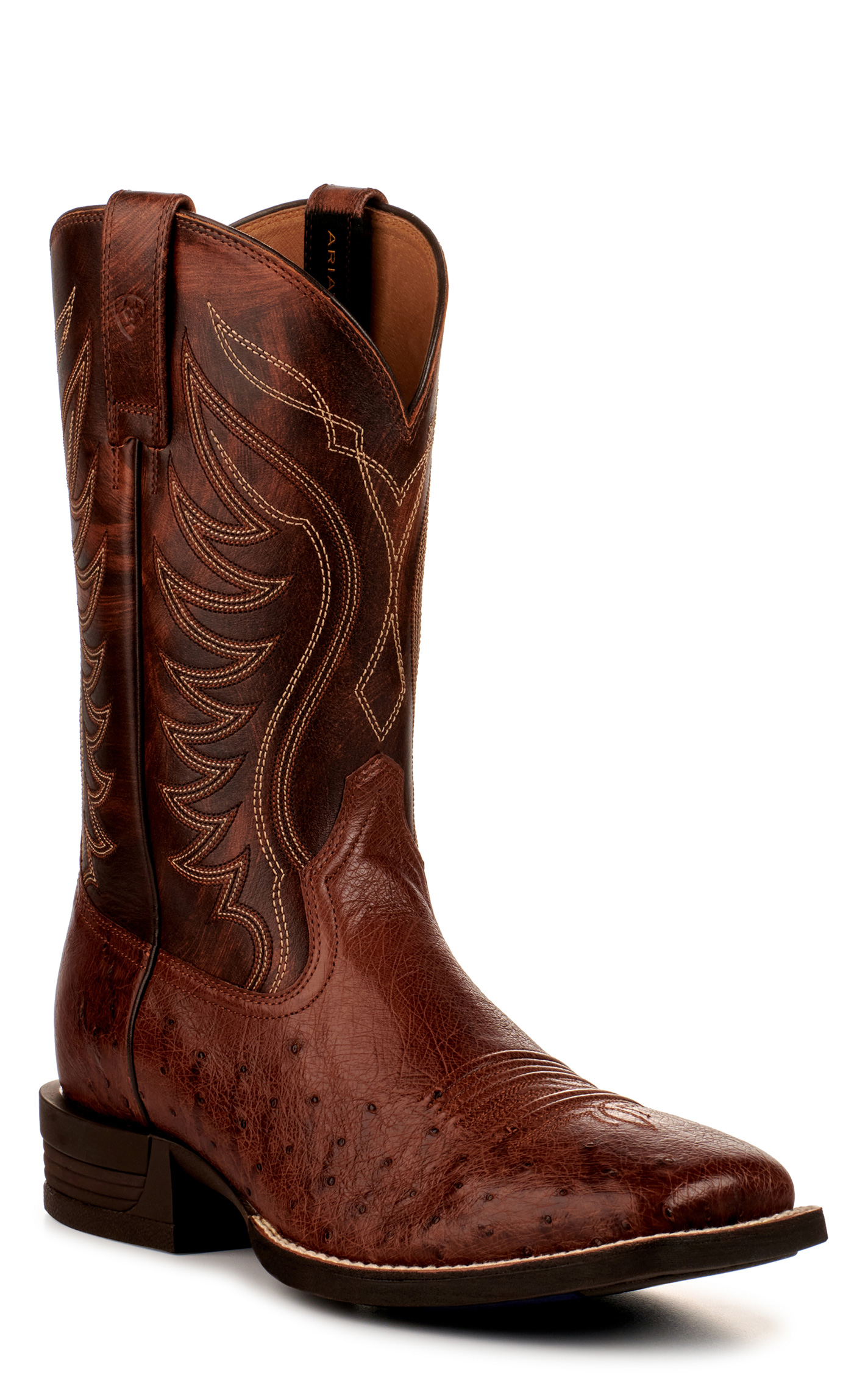 Ariat Men s Reckoning Smooth Quill Ostrich Exotic Western Boots Broa