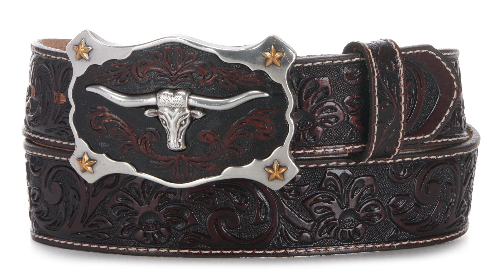 Justin Men's Tan Classic Longhorn Western Belt | Cavender's