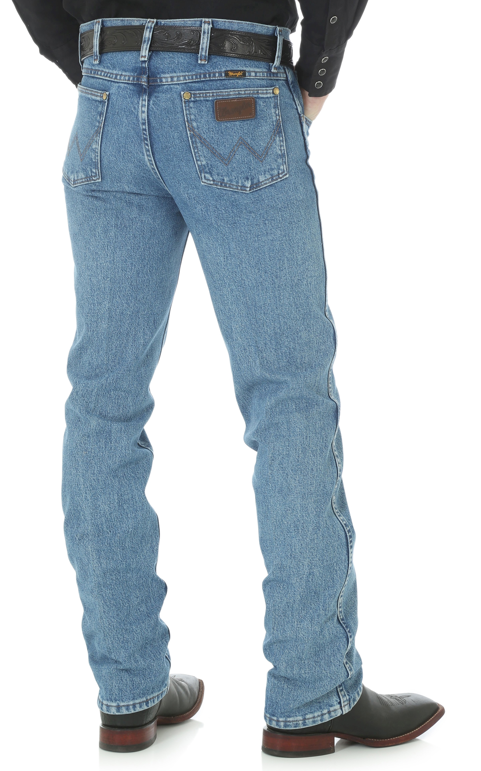 Wrangler Premium Performance Men's Light Stonewash Cowboy Cut Slim Fit Tall Jeans