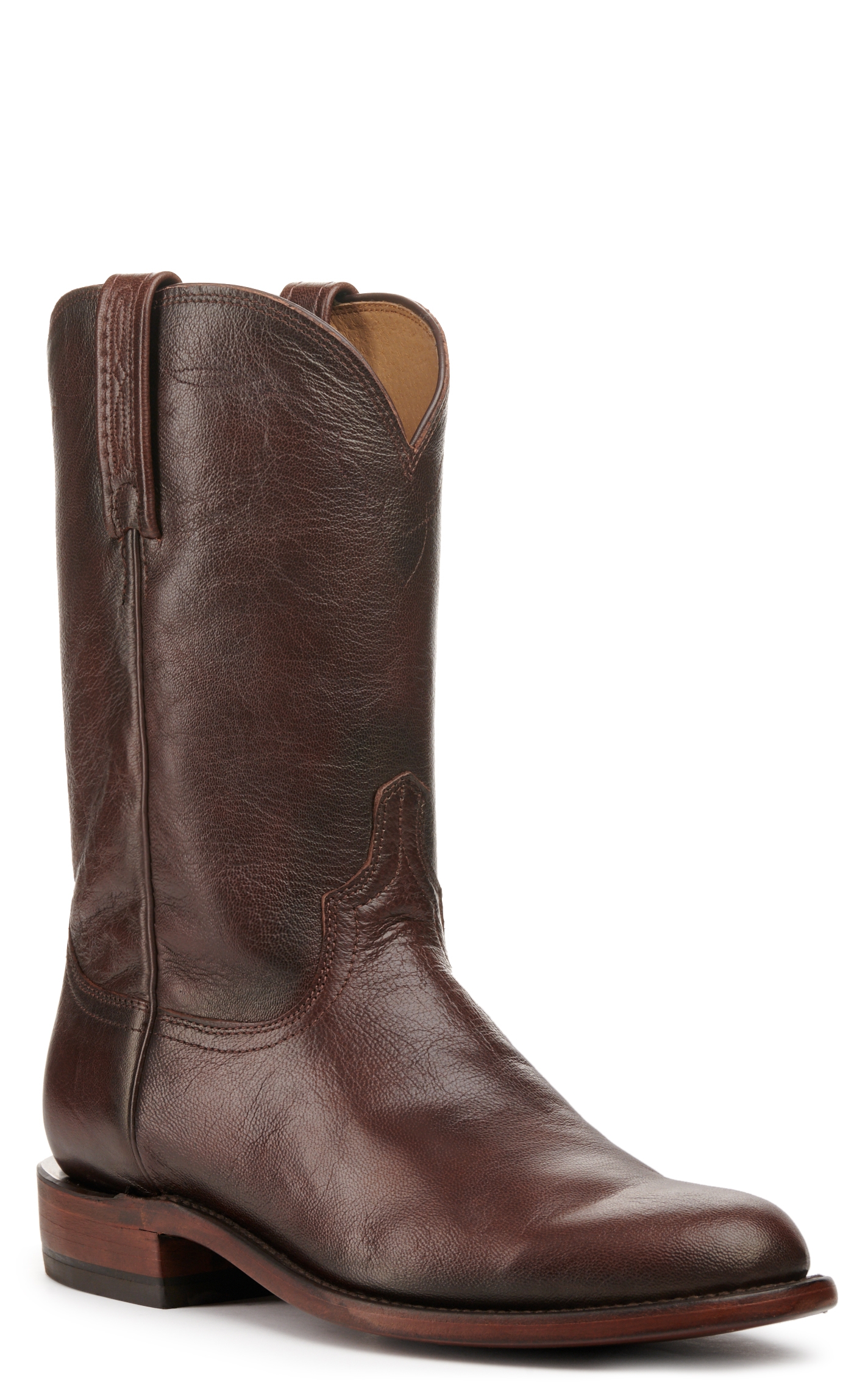 Lucchese Men s Tobacco Shadow Goat Roper Boot Cavender s