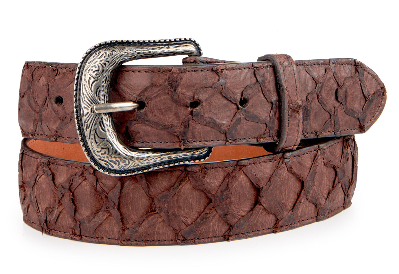 Cavender's Men's Cigar Pirarucu Print Western Belt | Cavender's Cavender's Men's Cigar Pirarucu Print Western Belt | Cavender's