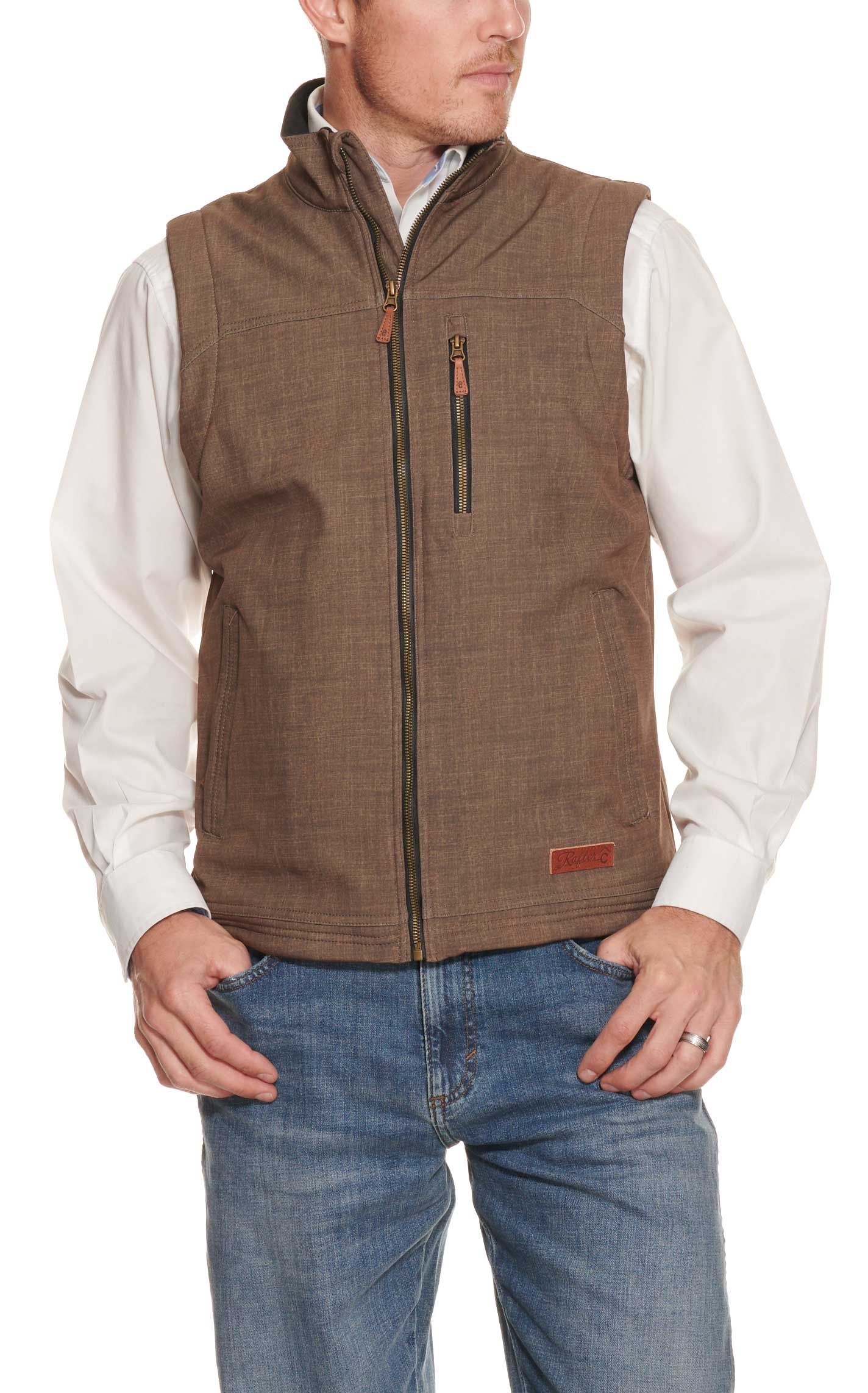 Rafter C Men s Heather Brown Bonded Vest