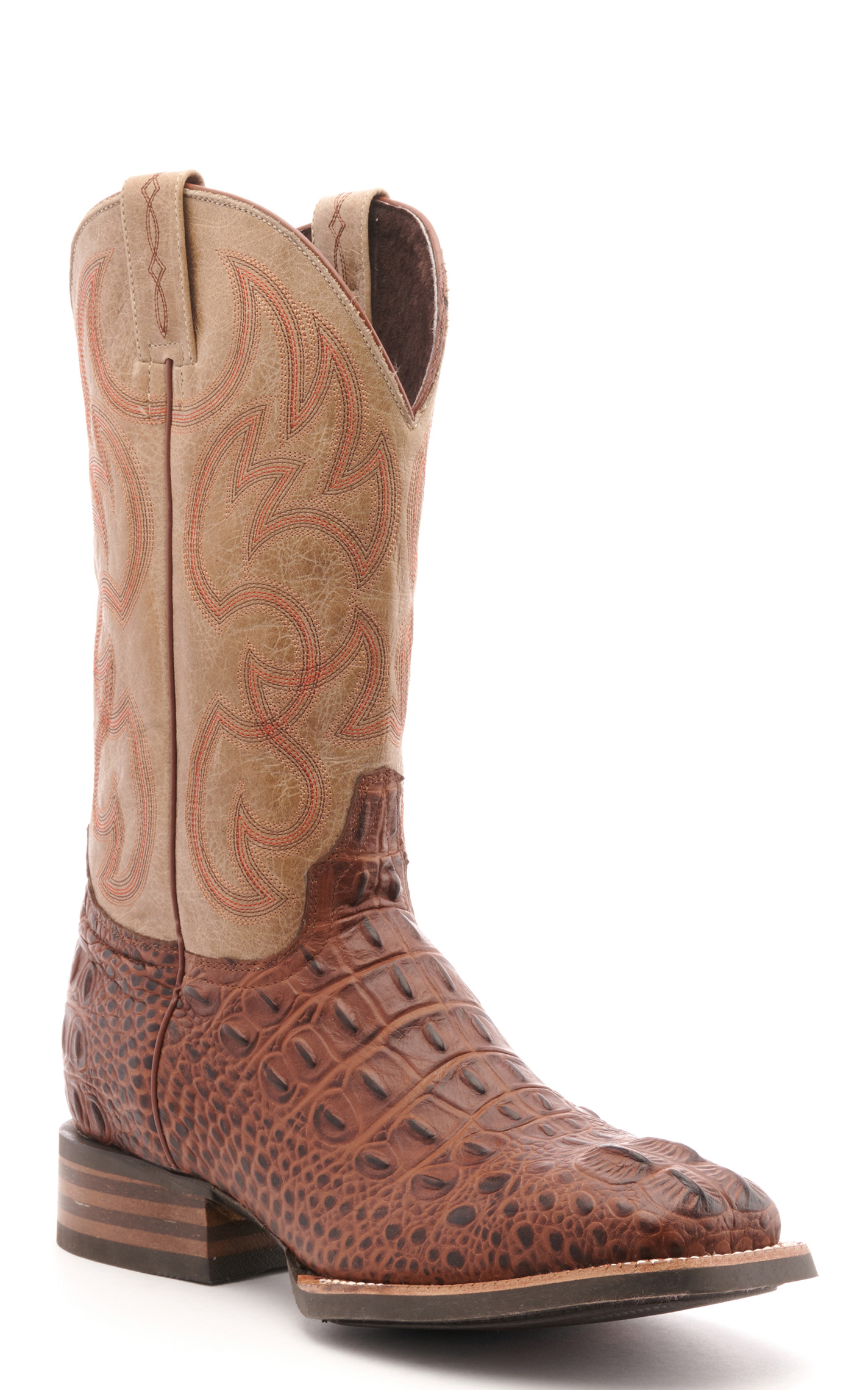 Cognac alligator boots best sale