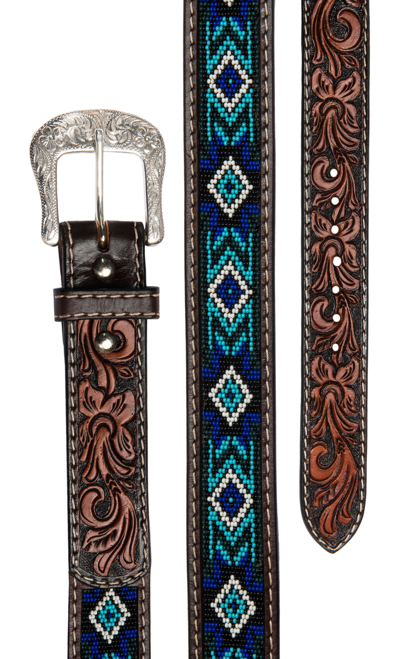 Twisted X Beaded Blues Fashion Western Belt Cavender s