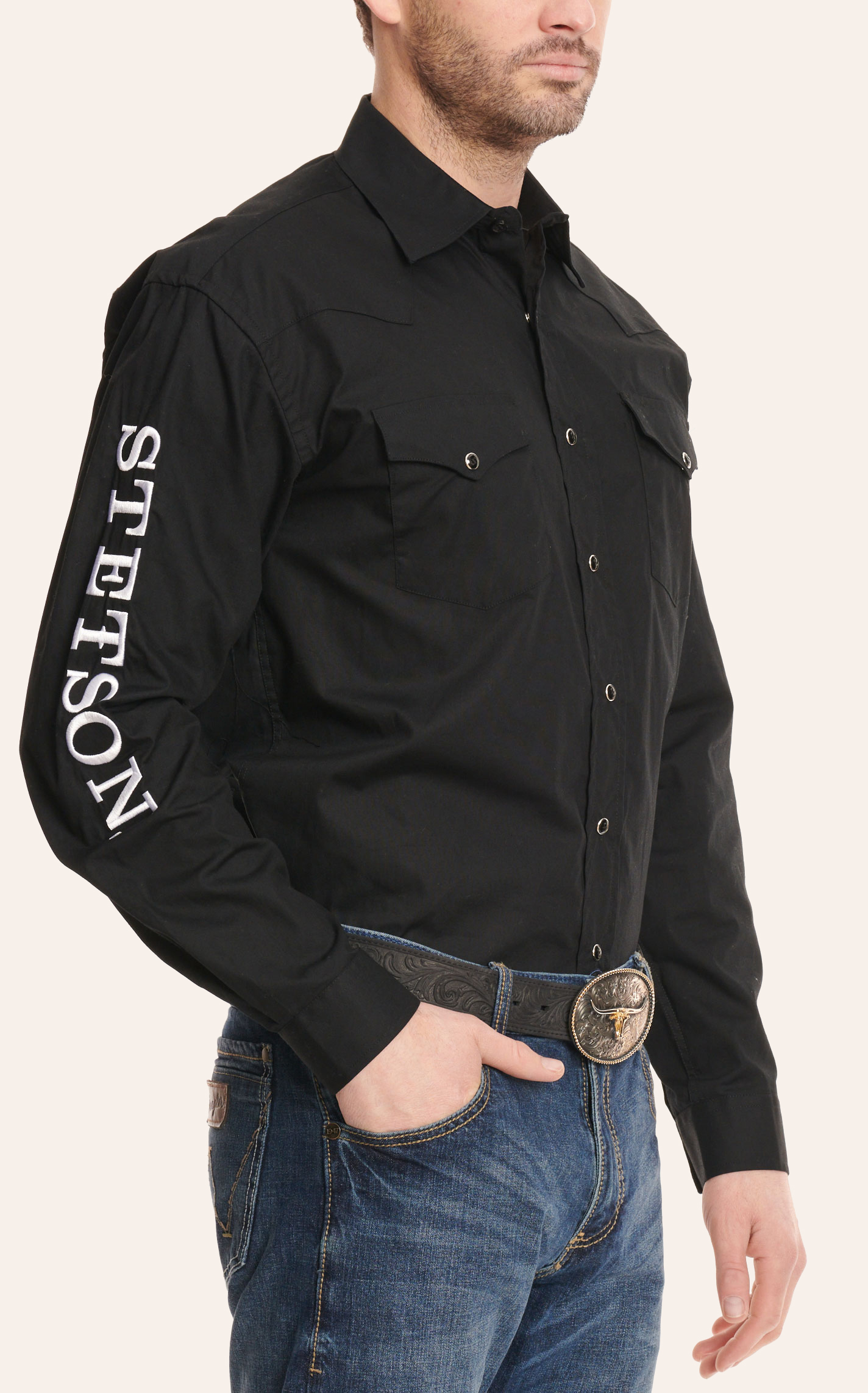 Stetson Logo Wear (Black) - Men's Western Shirt main image 0
