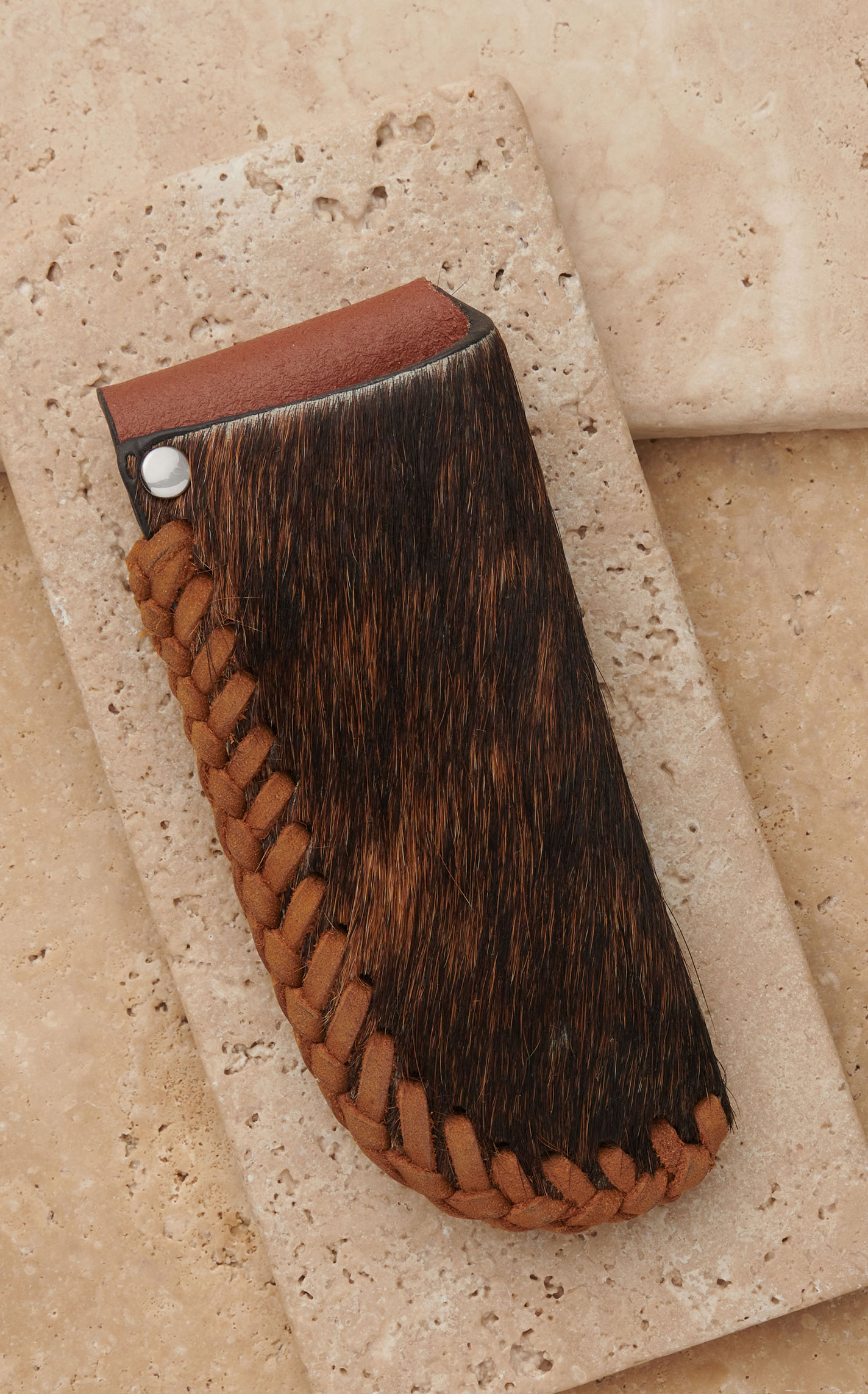 Nocona Leather Knife Sheath with Turquoise Accents
