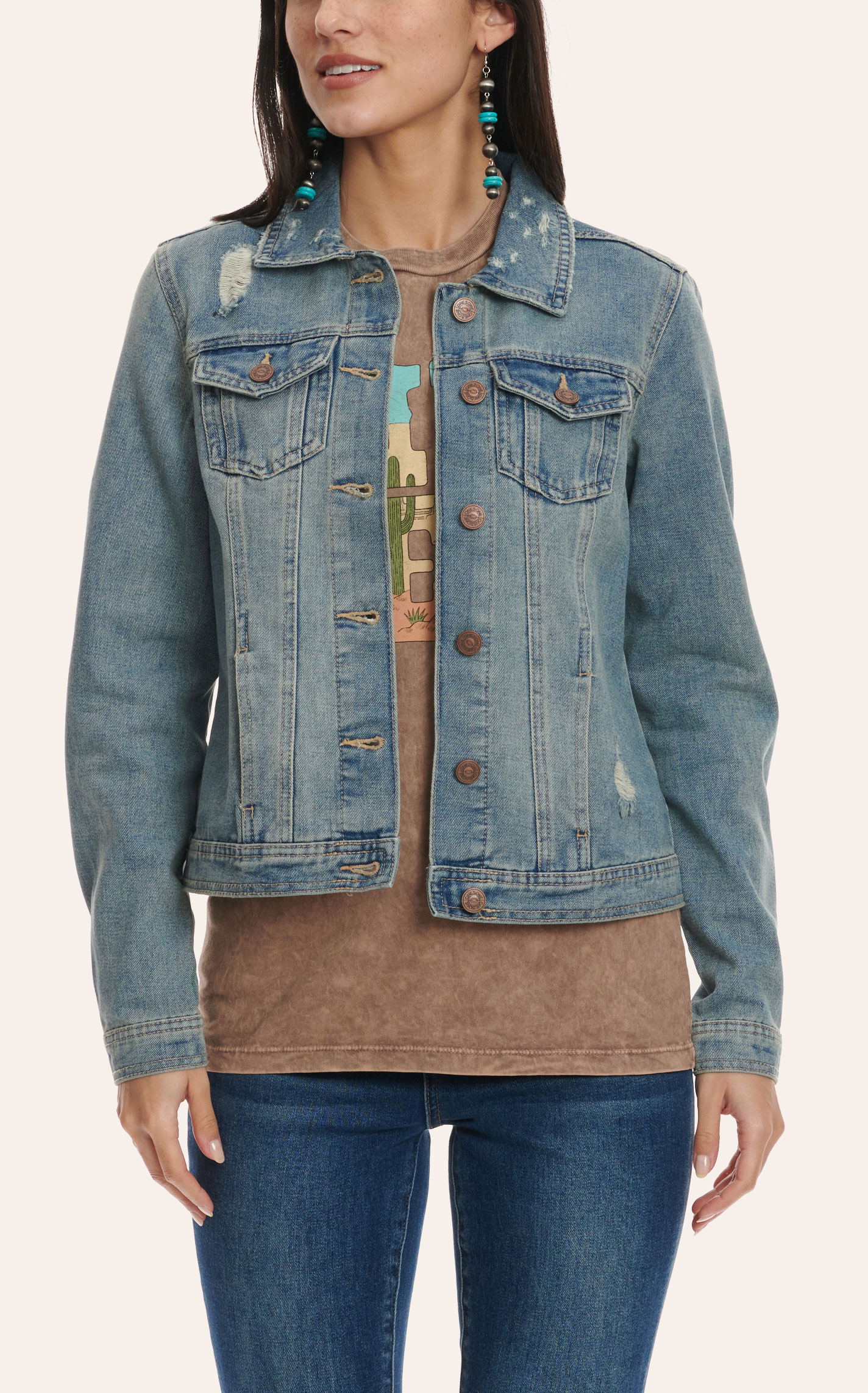 Olly Jacket - Stonewash Denim