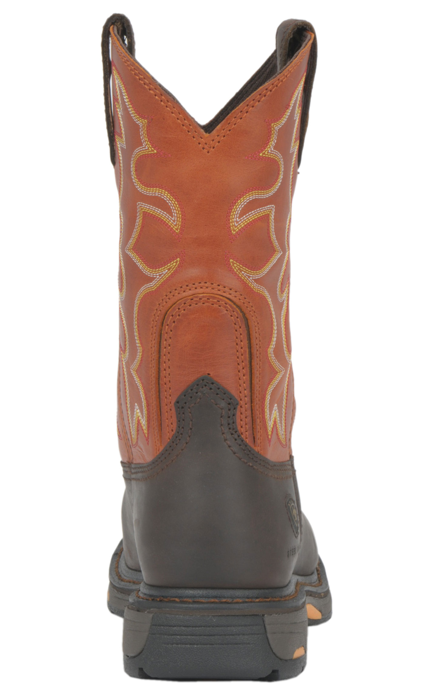 Ariat Men s WorkHog Earth Brown and Brick Orange Square Steel Toe Work Boot Cavender s