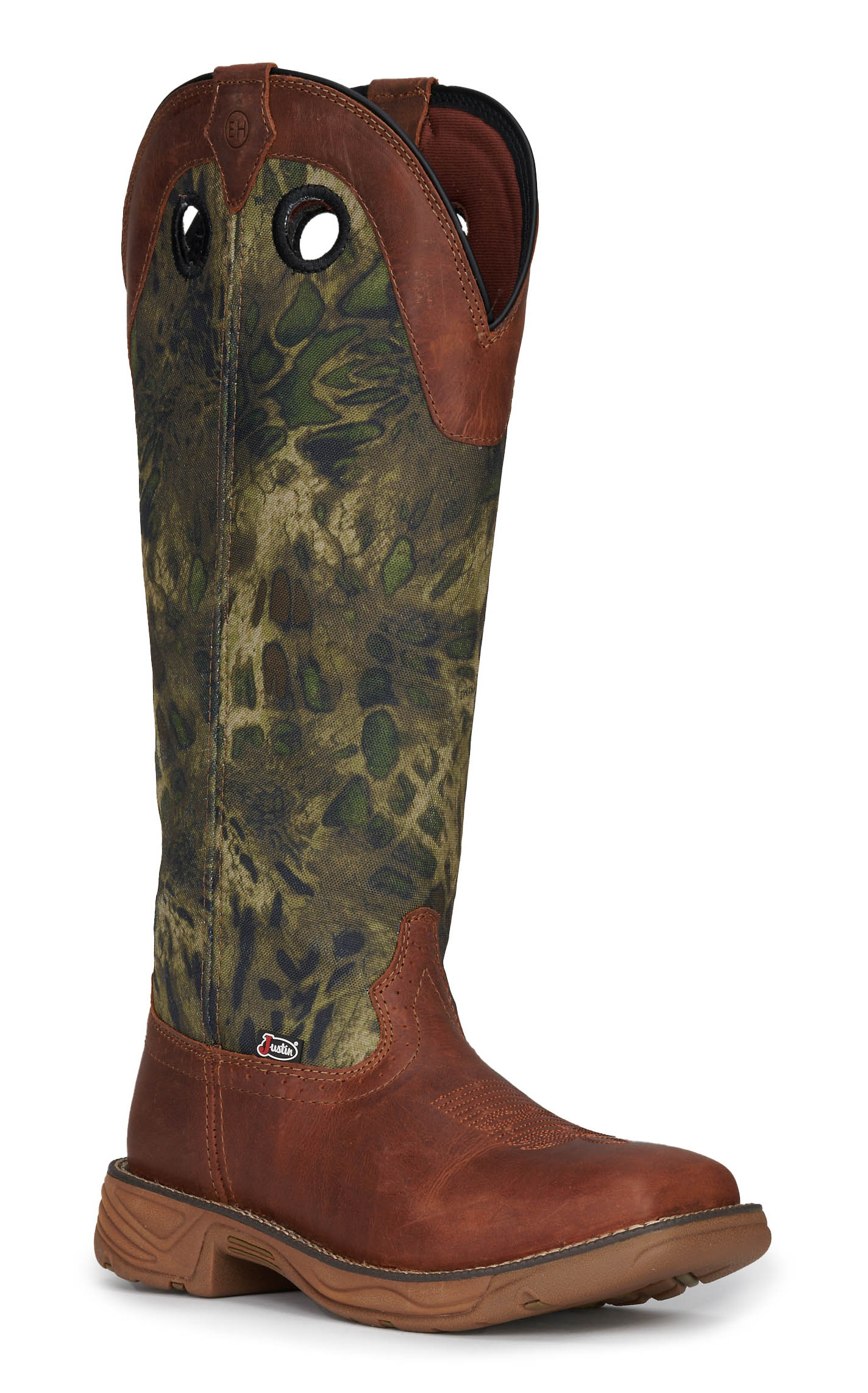 Justin camo square toe boots on sale