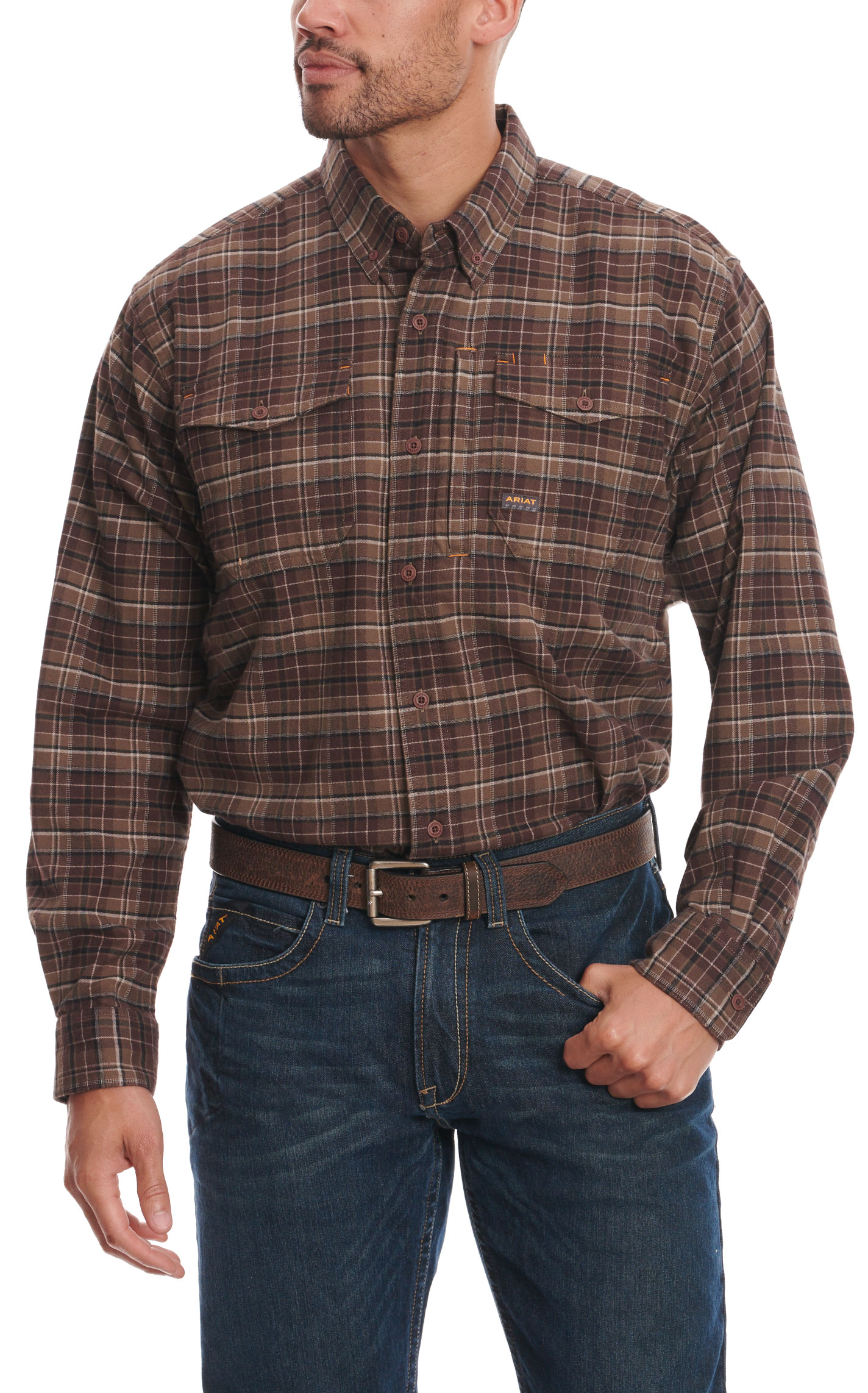 Ariat Men's Rebar Flannel DuraStretch Long Sleeve Work Shirt