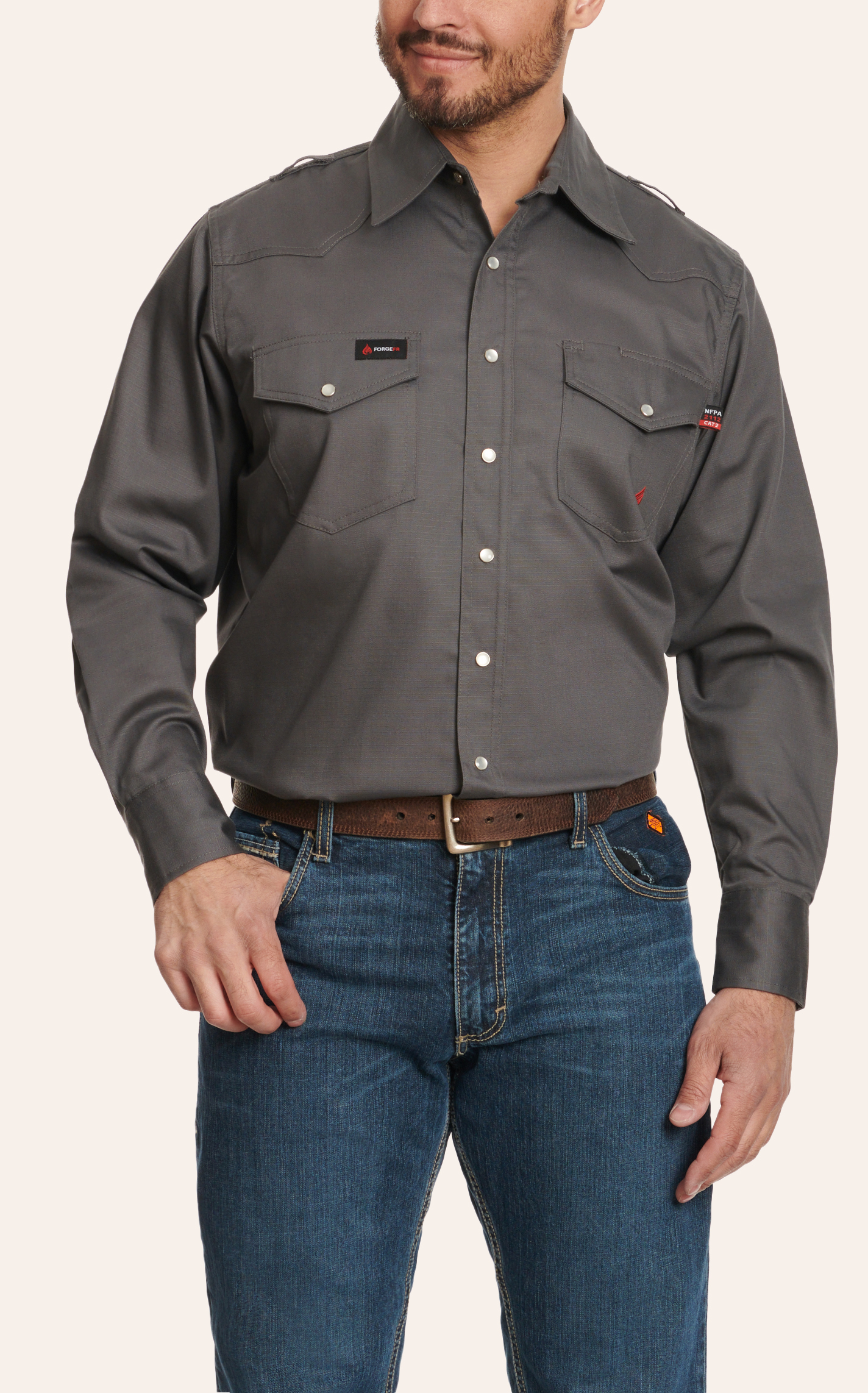 FORGE T-SHIRT MEN GRAY M/M main image 1