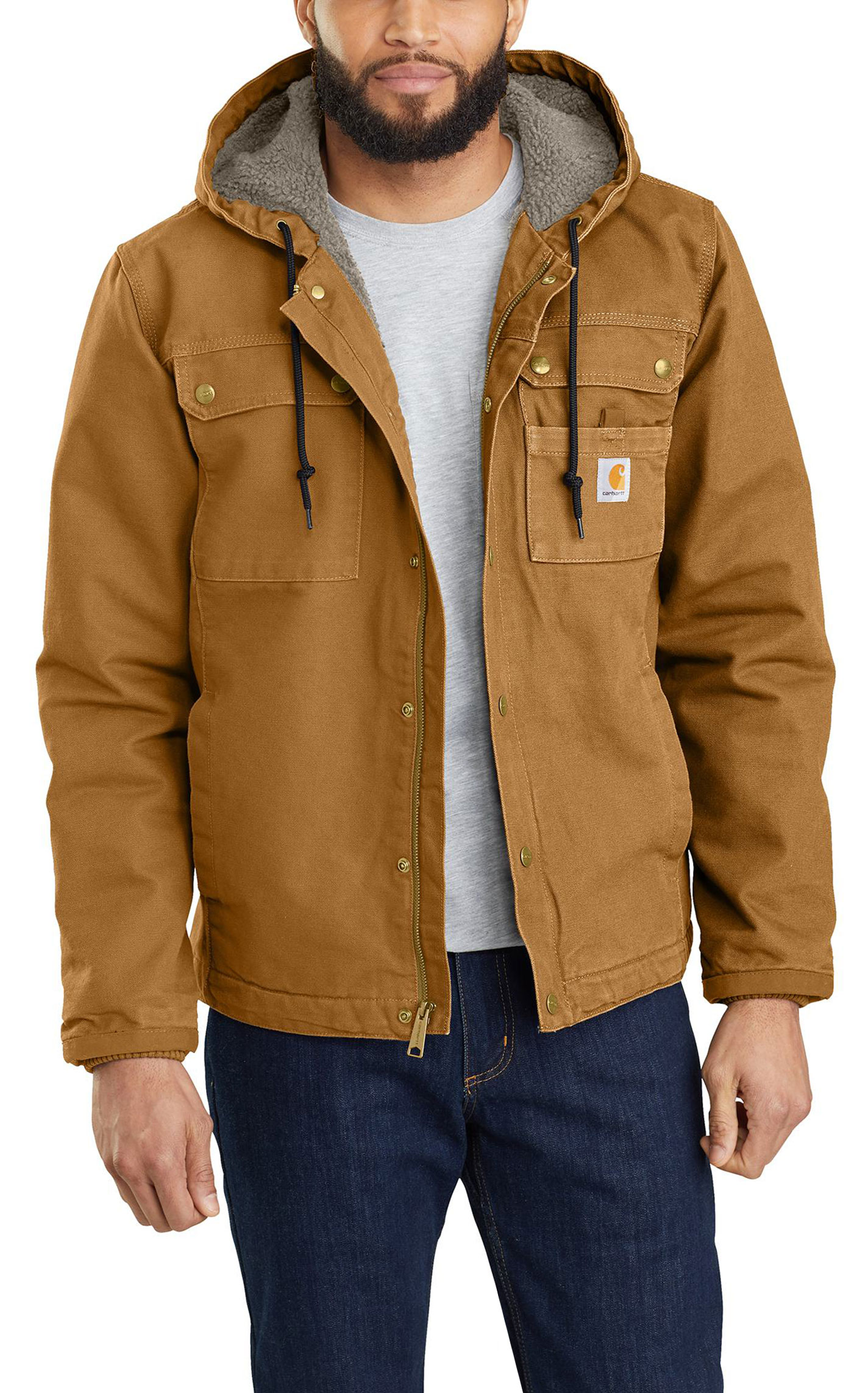 Carhartt Men s Duck Brown Rugged Flex Utility Work Jacket