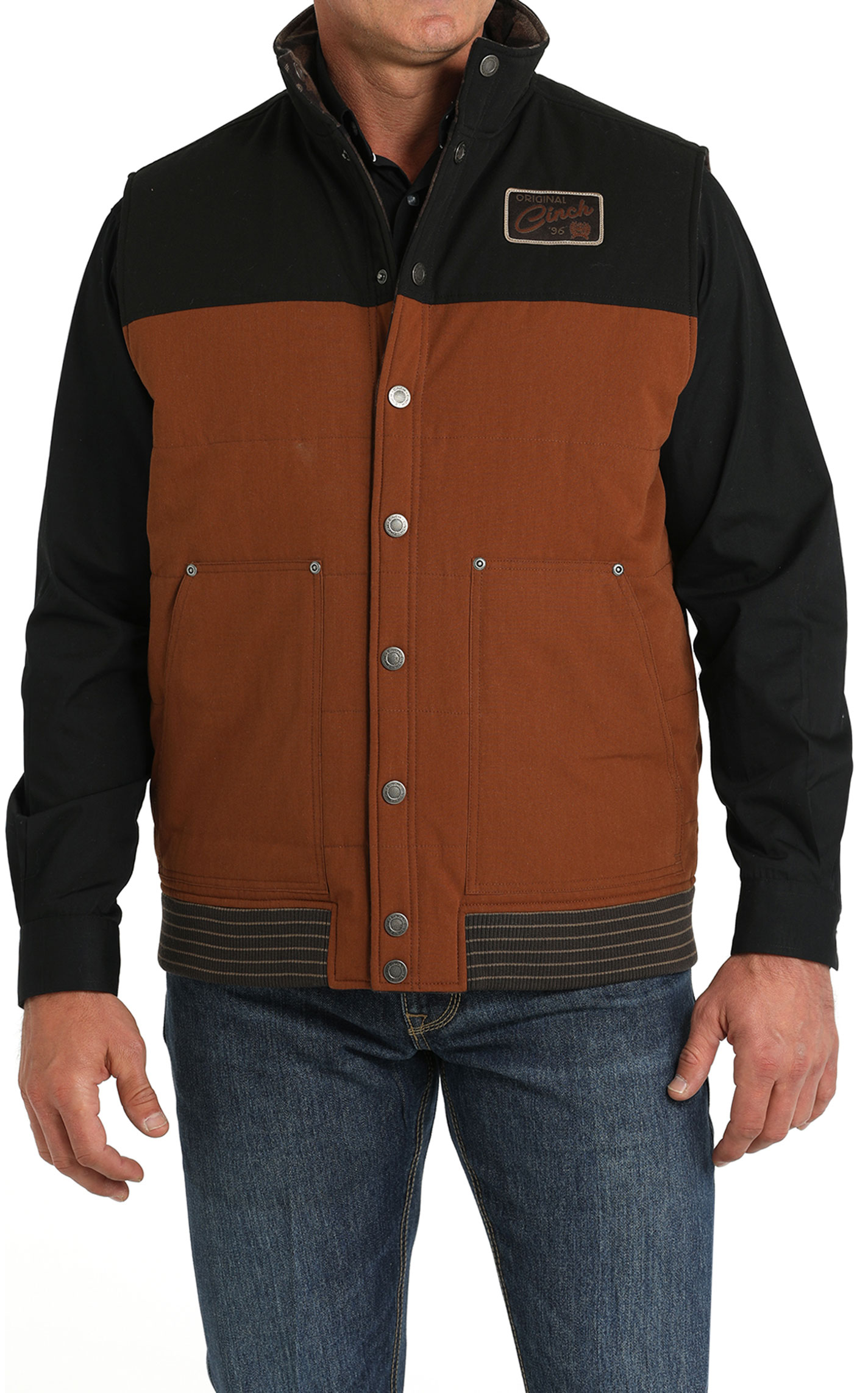 Cinch Men s Reversible Quilted Brown Vest