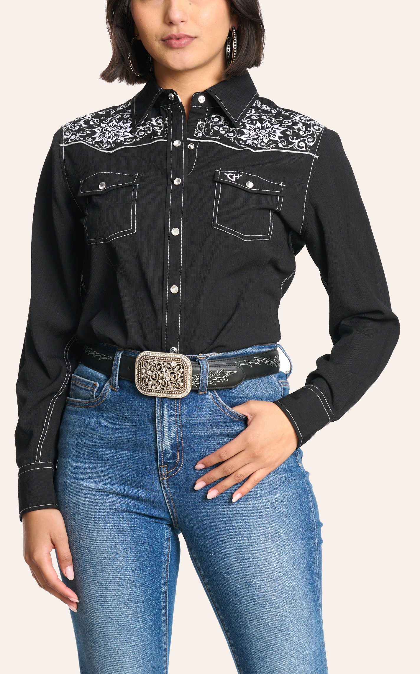 Women's Cowgirl Hardware White 