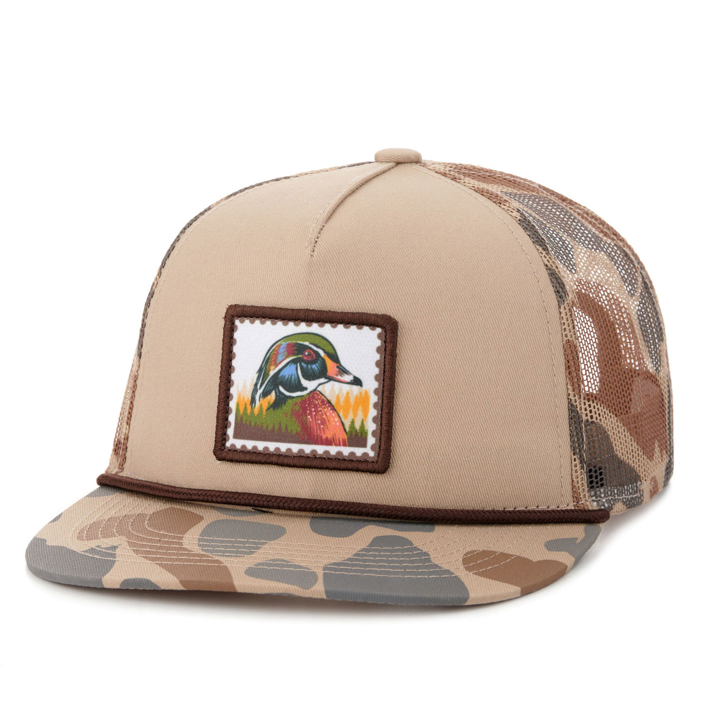 Burlebo Men's Khaki & Grey Camo Duck Stamp Patch Cap