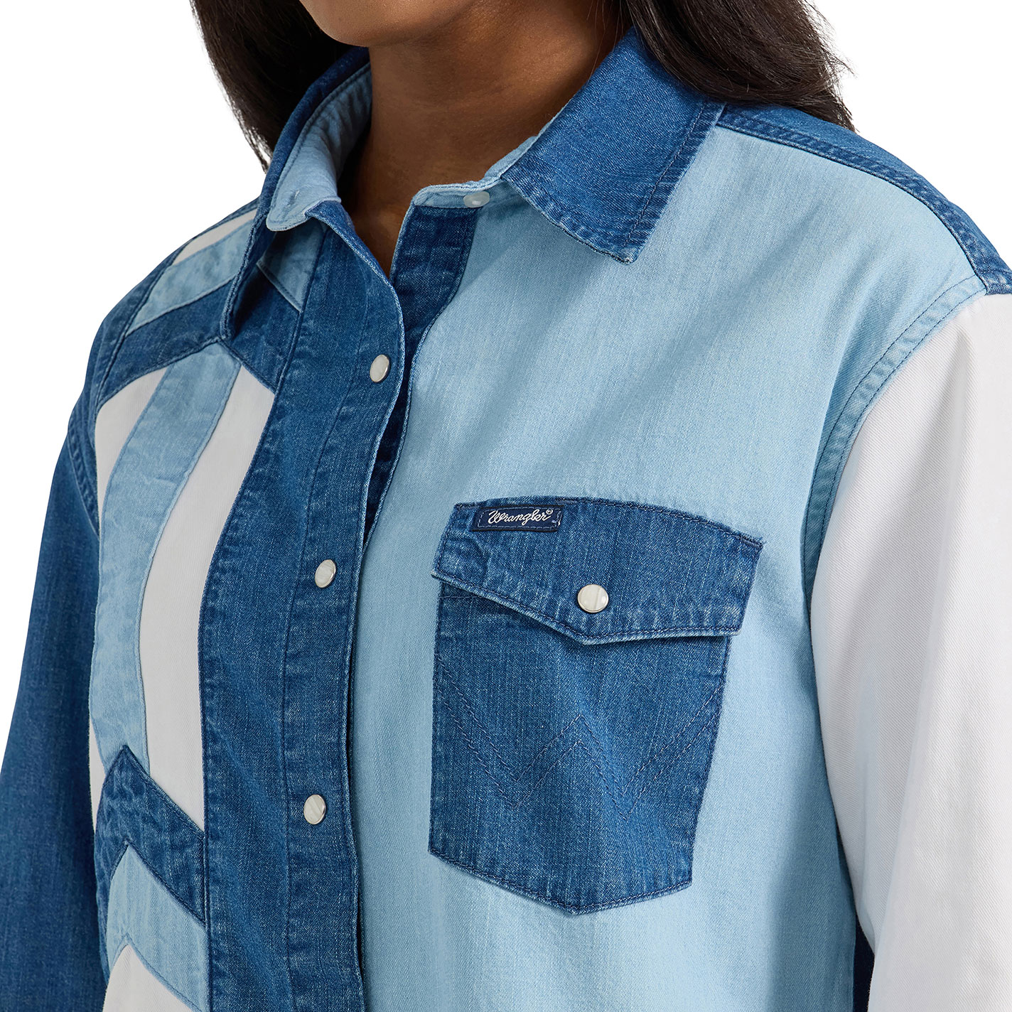 Wrangler Retro Women's Pieced Denim Shirt