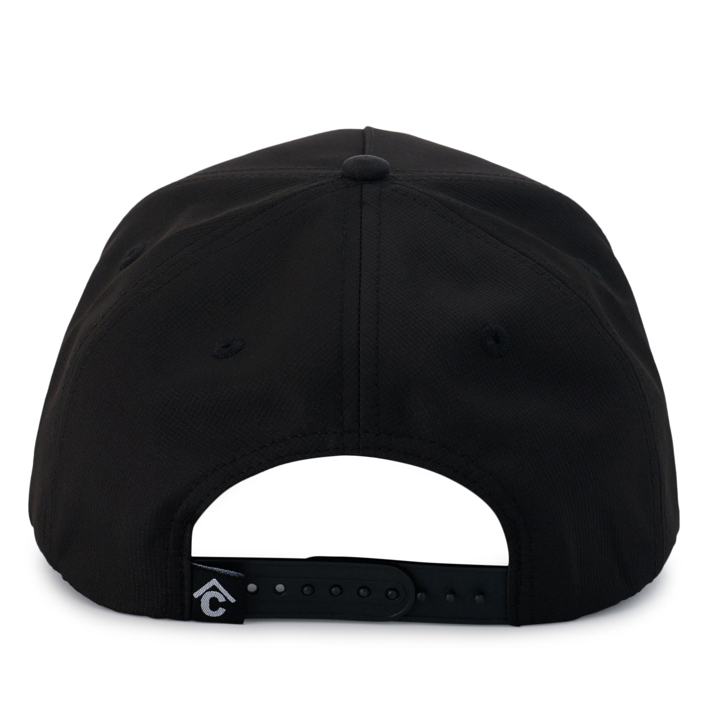 Rafter C Men's Black & Embroidered Circle Logo Curved Bill Cap