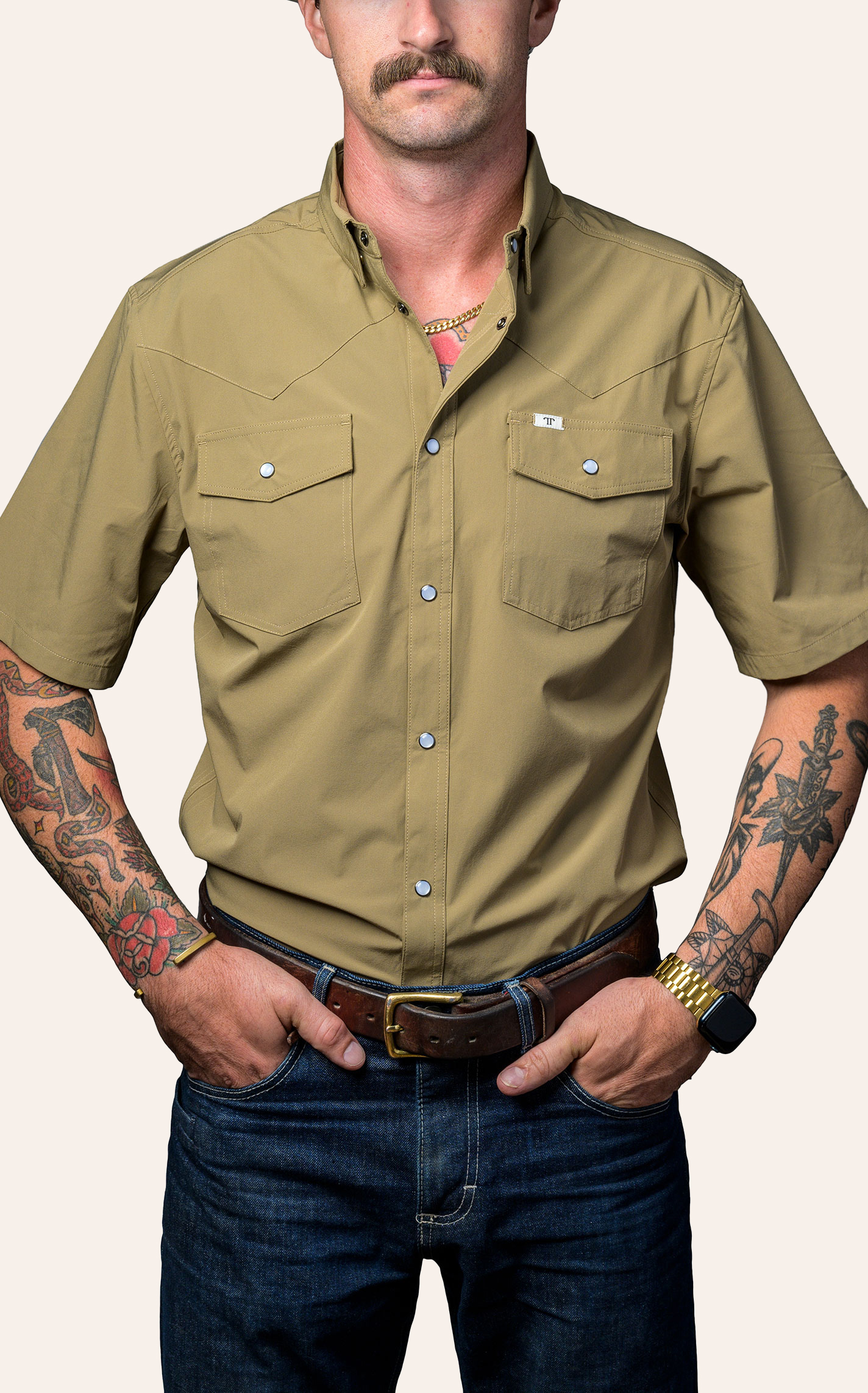 El General Khaki Western Shirt 44317 main image 1