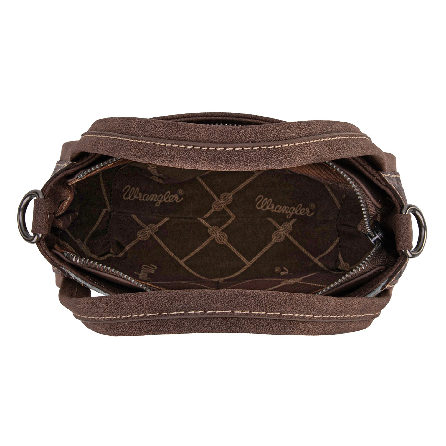 Wrangler Milk & Coffee Hair on Hide Crossbody Bag