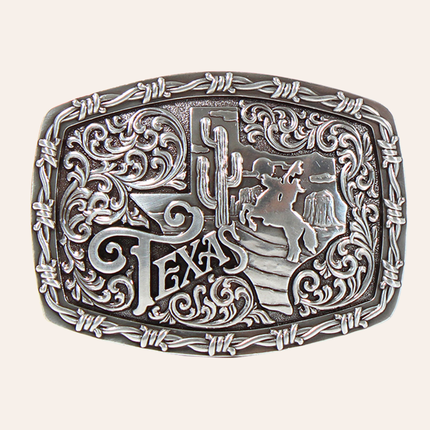 Nocona Rectangle Horse Head Belt Buckle main image 0