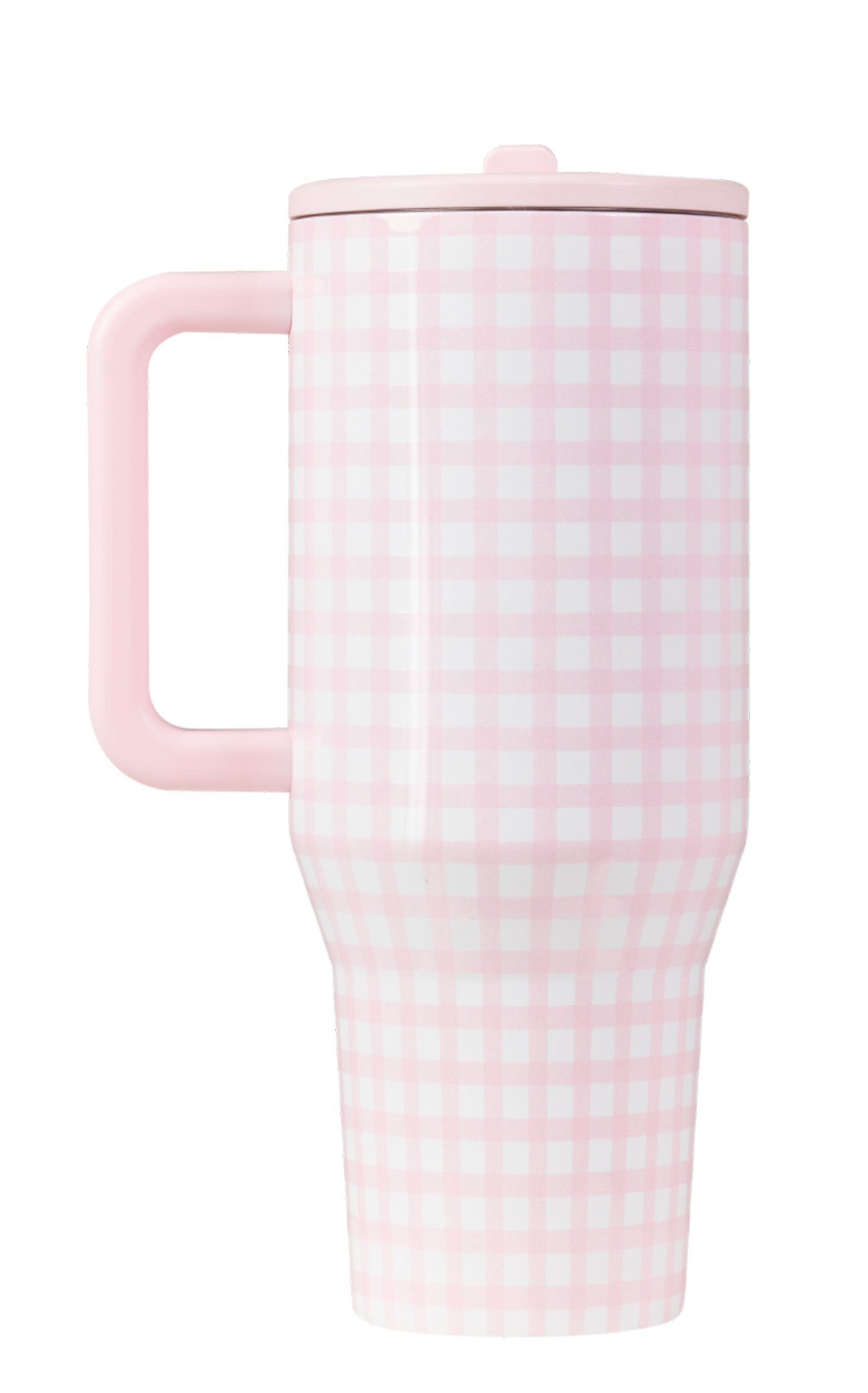 HydroJug Pink Gingham 40 oz Traveler Mug
