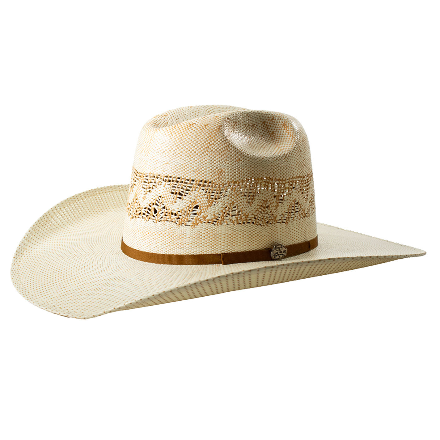 Rafter C Cowtown Tan Bangora Aztec Vented Crown Cowboy Hat
