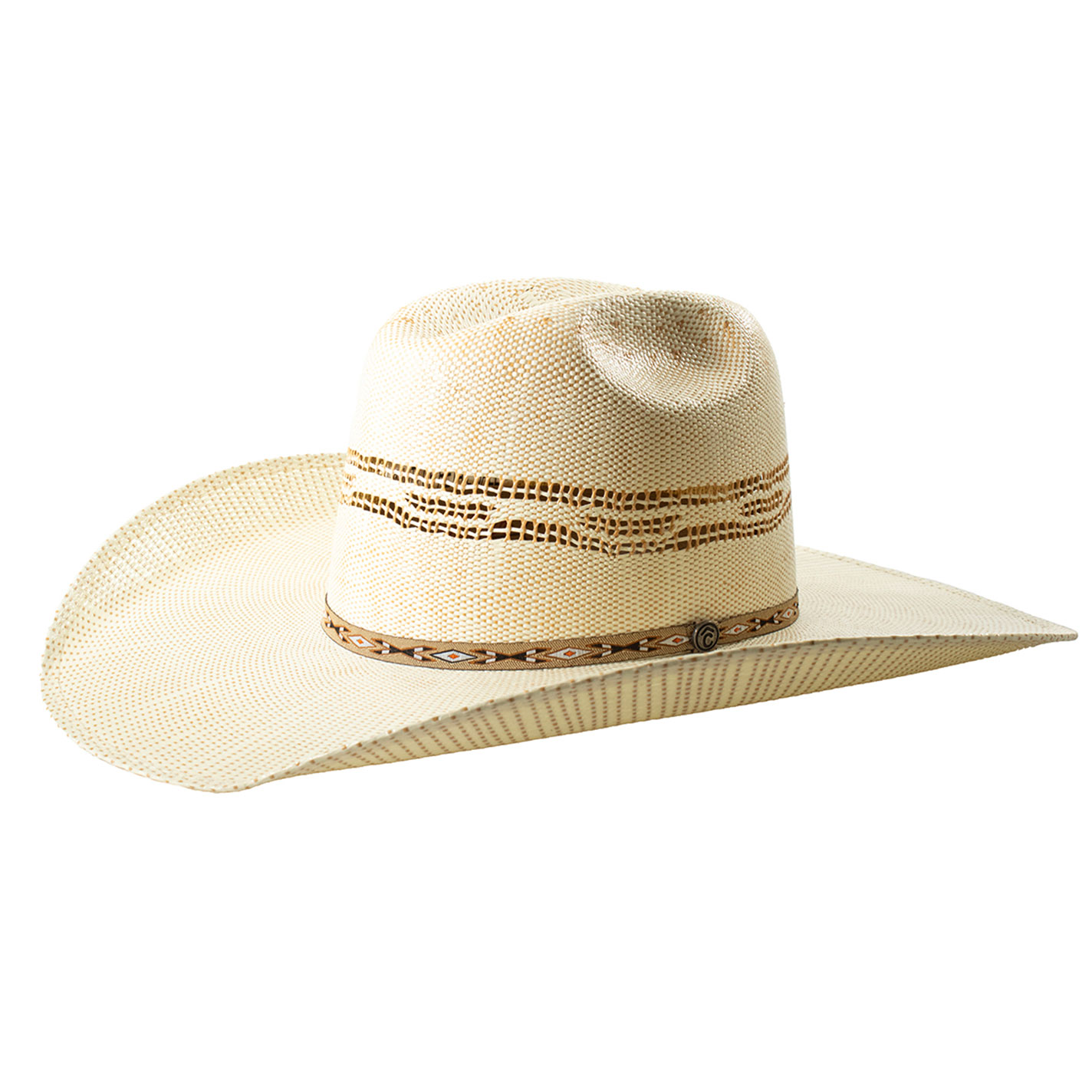 Rafter C Cowtown Tan Bangora Vented Straw Cowboy Hat