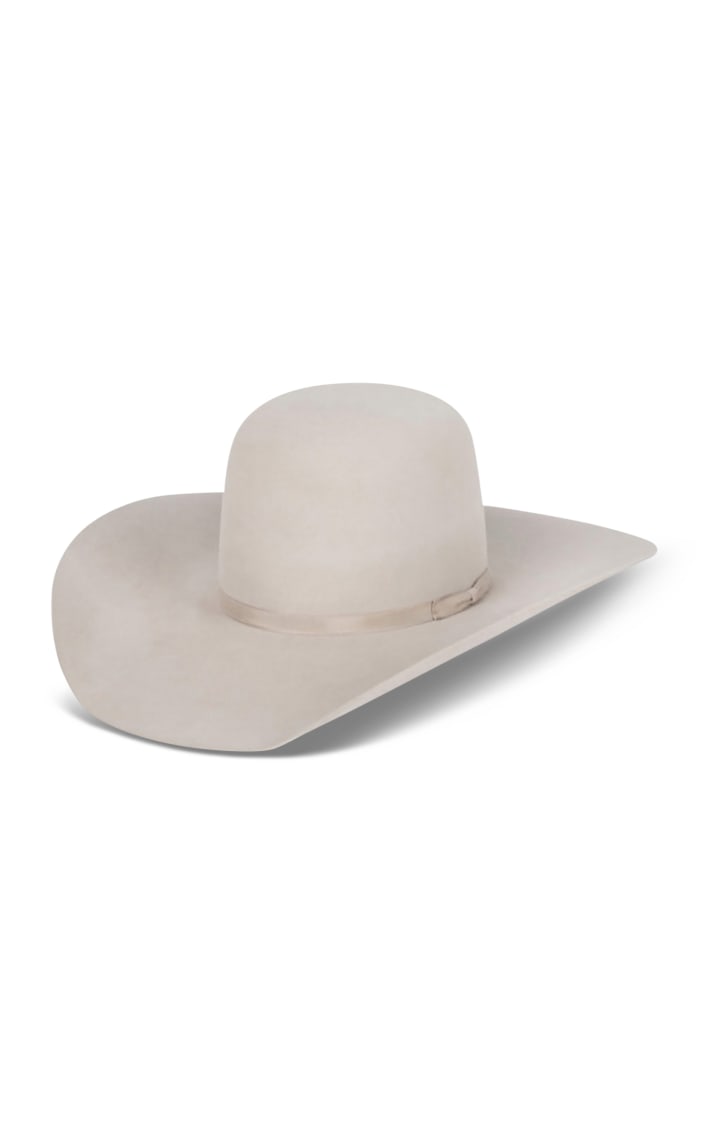 Rodeo King 10X Silver Belly Open Crown Cowboy Hat