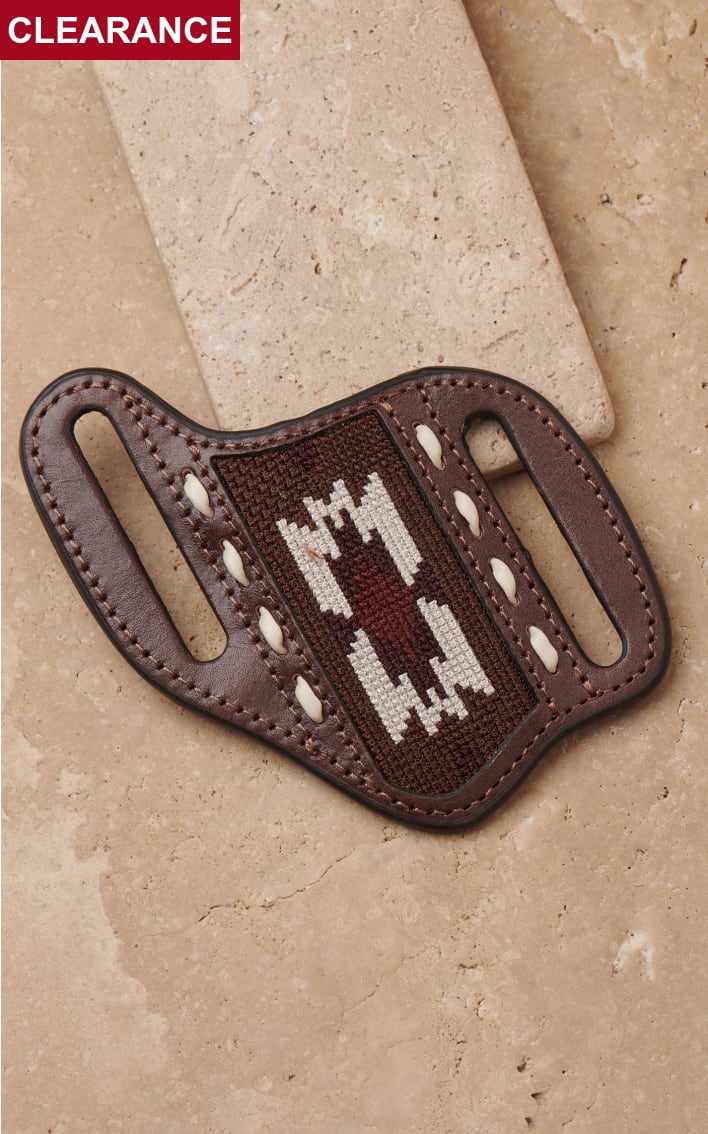 Nocona Brown Southwest Aztec Design Pancake Knife Sheath