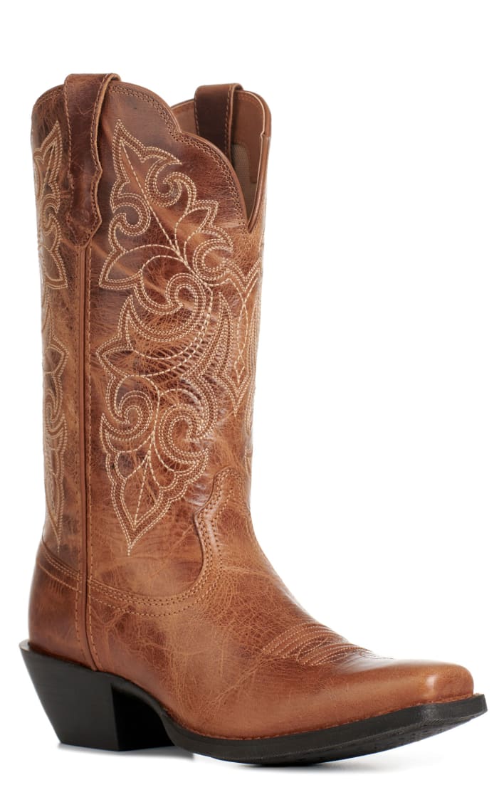 Cavender's Private Label Women's Horseman Black Silver Botanical  Wide Toe Cowgirl Boots