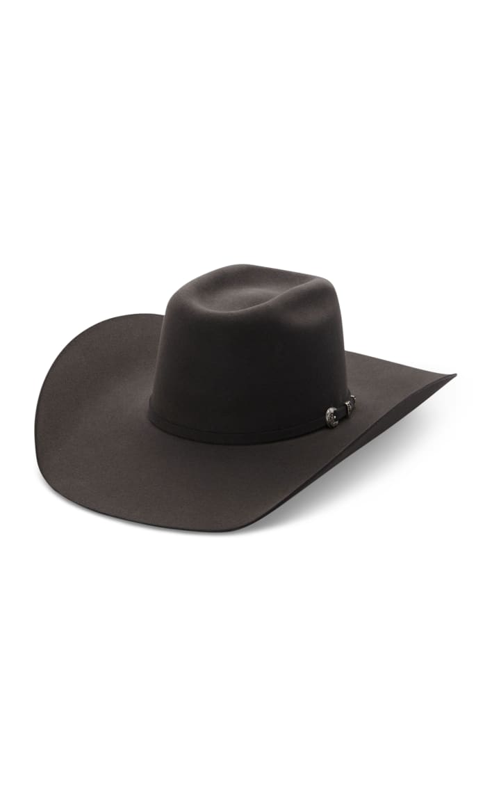 Resistol 6X Cody Johnson Collection The SP Granite Grey Brick Crown Felt Cowboy Hat