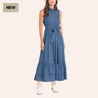 shop in dress Sleeveless Denim Maxi Dress S main image 0
