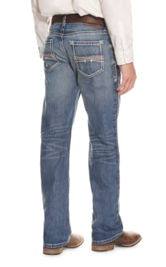 Ariat Men's M4 Low Rise Coltrane Durango Medium Wash Boot Cut Jeans