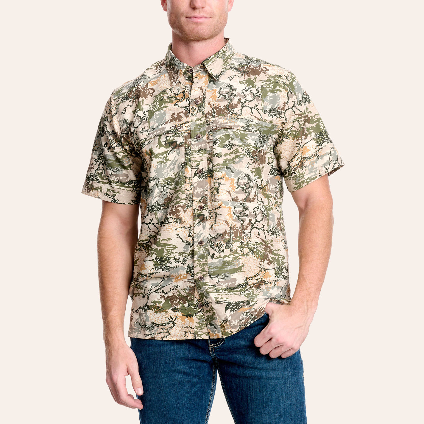 Gameguard Outdoors Men's Camo Microfiber Fishing Shirt In Multi