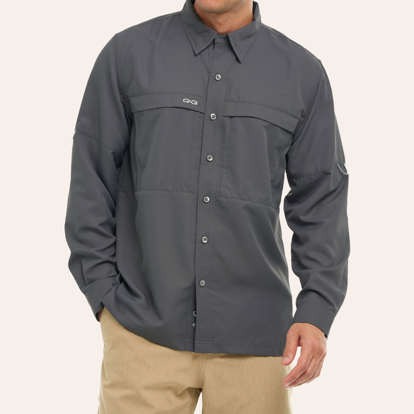 Gameguard Men's Explorer Gunmetal Gray Long Sleeve Fishing Shirt