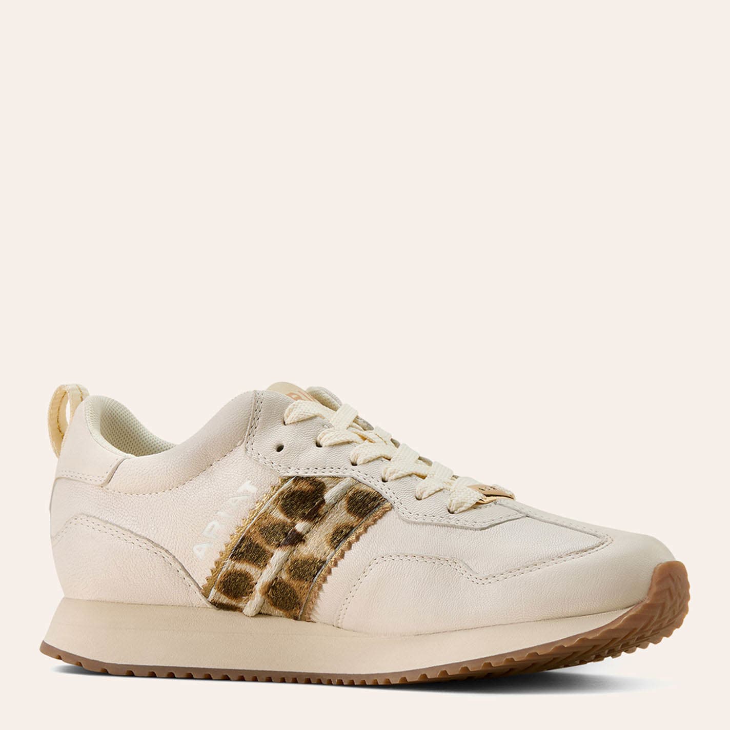 Ariat Women's Ranch Runner Cream & Hair-On Leopard Print Casual Shoes - 10xB - From Cavender's