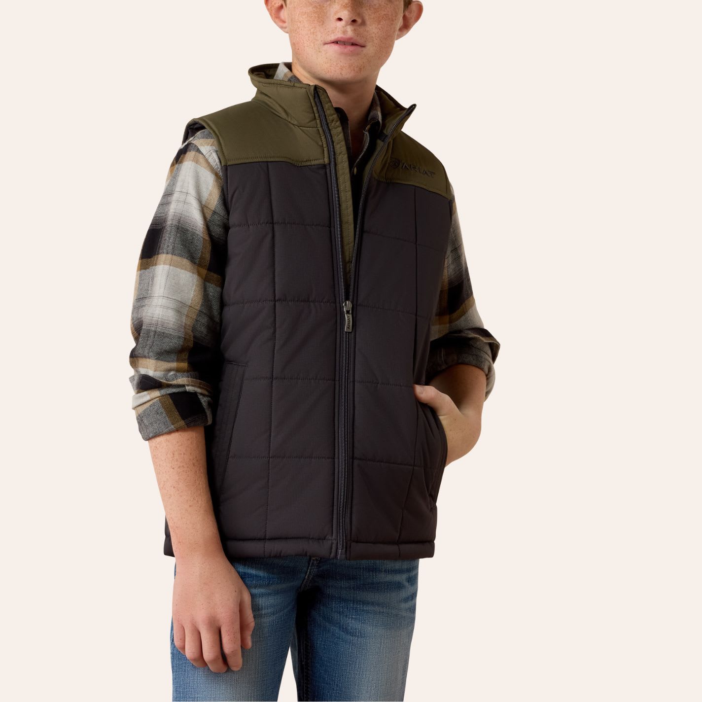 Ariat Boys' Crius Charcoal Insulated Vest