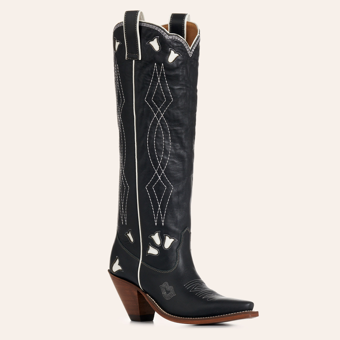 Besita Boots Women's Sunny Black & White  Snip Toe Cowboy Boots - 7xB - From Cavender's