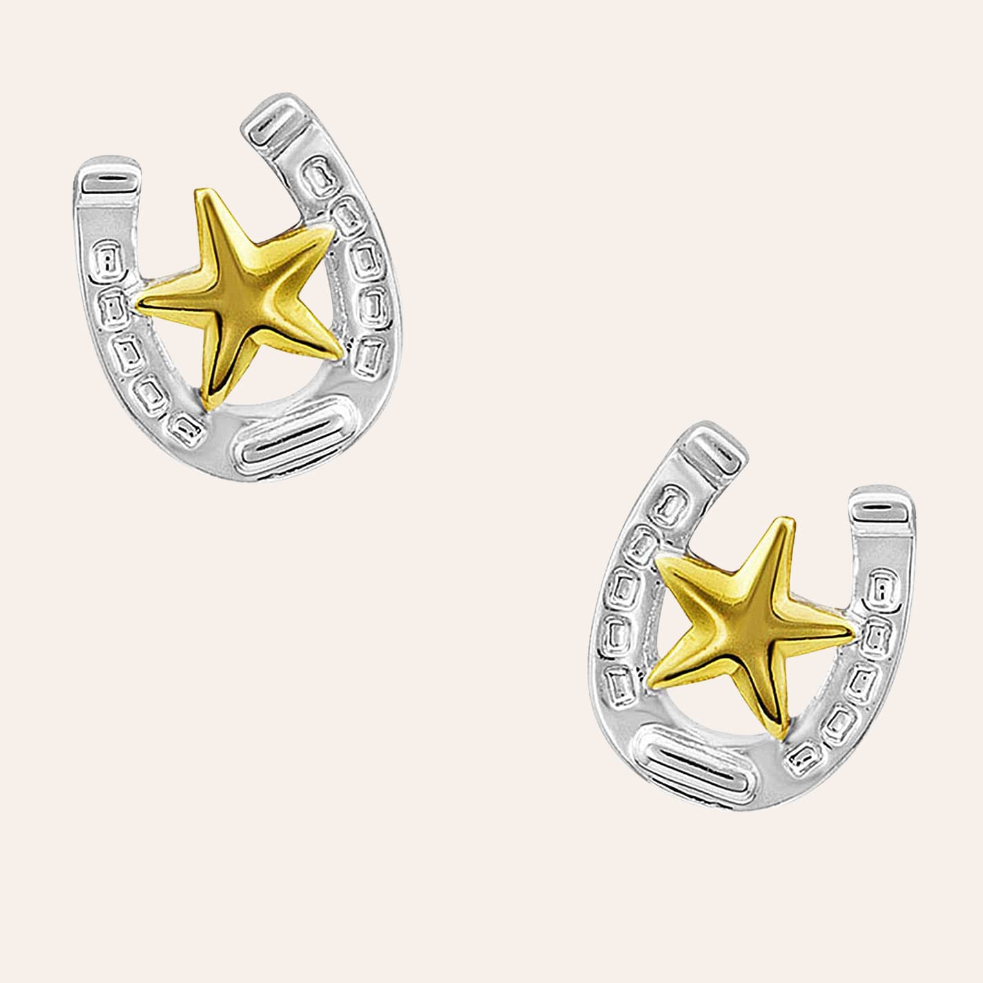 Montana Silversmiths Two-toned Small Horseshoe Earring