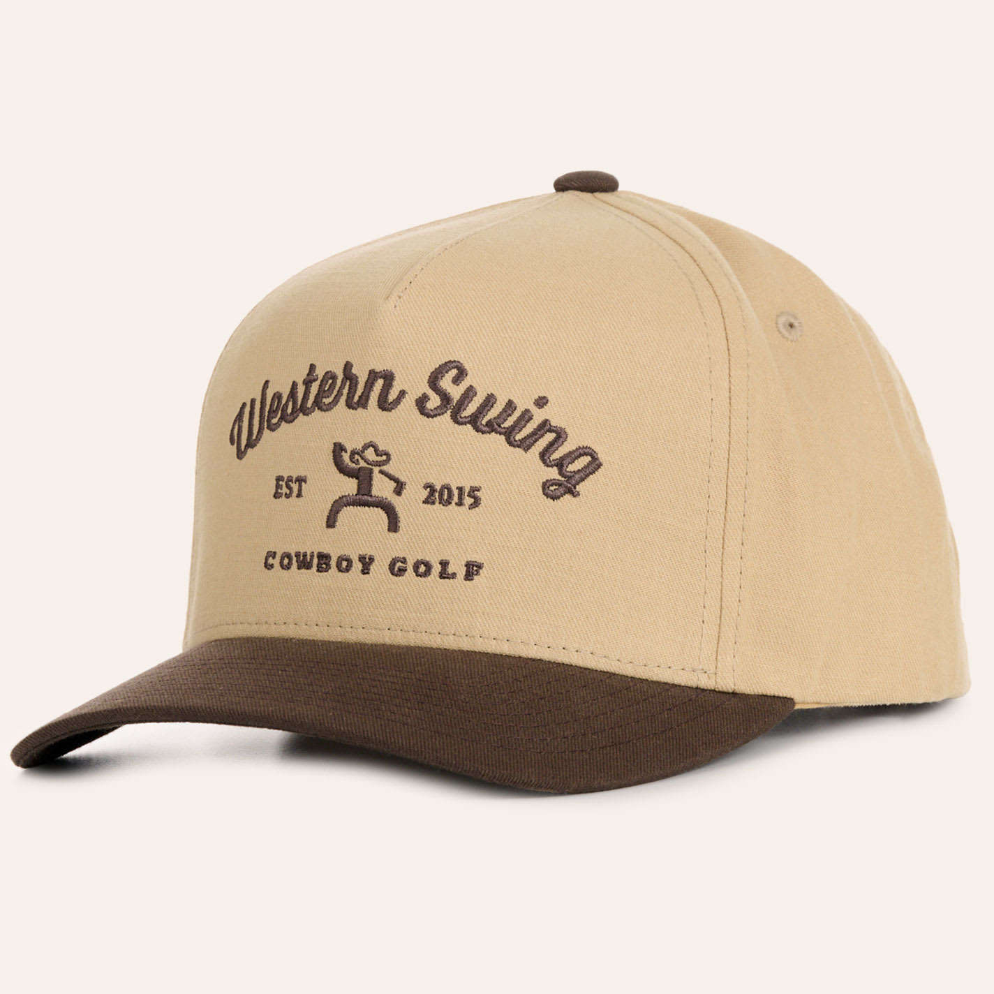 Hooey Tan & Brown Western Swing Embroidered Curved Bill Cap
