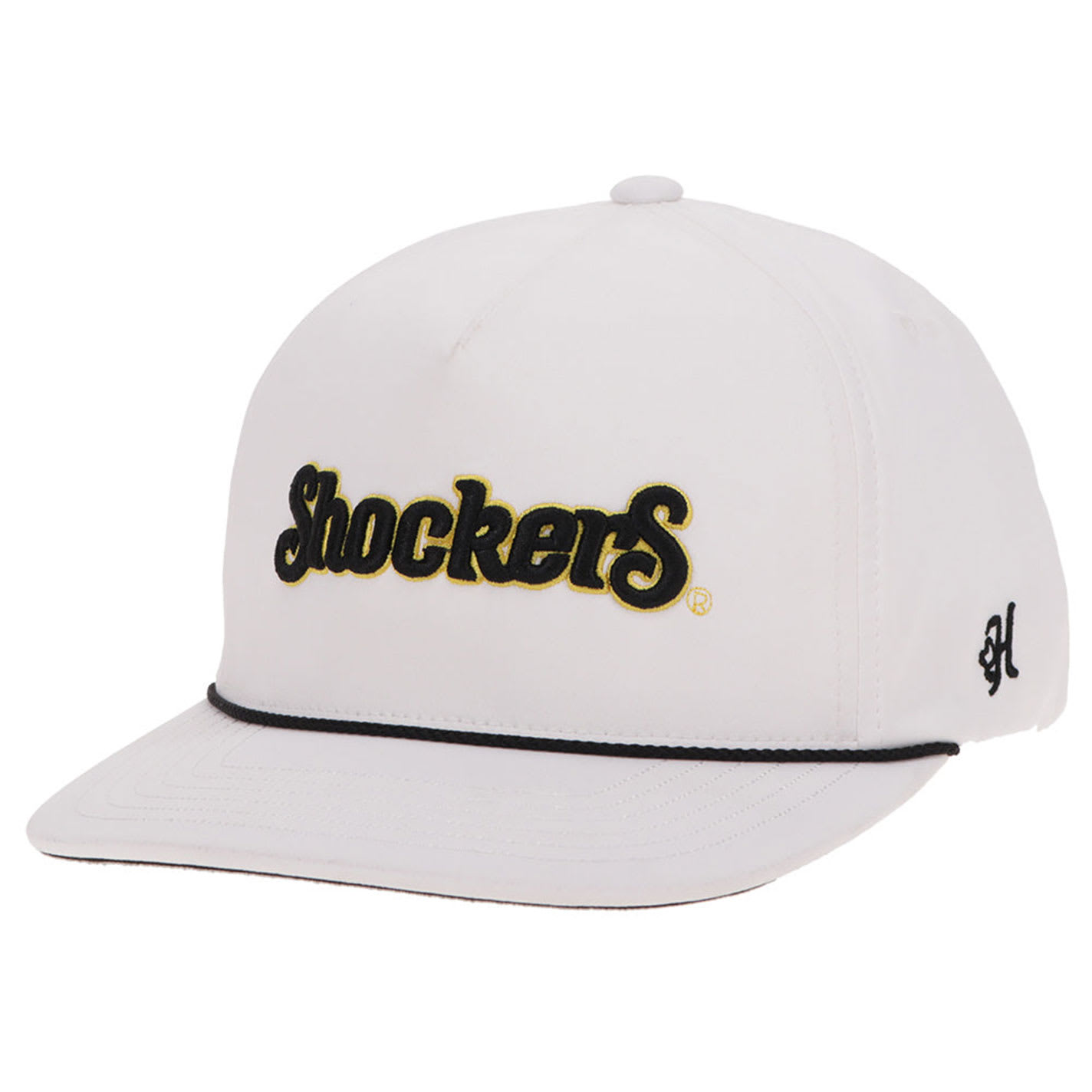 Hooey Collegiate Collection White Wsu Shockers Flat Bill Cap