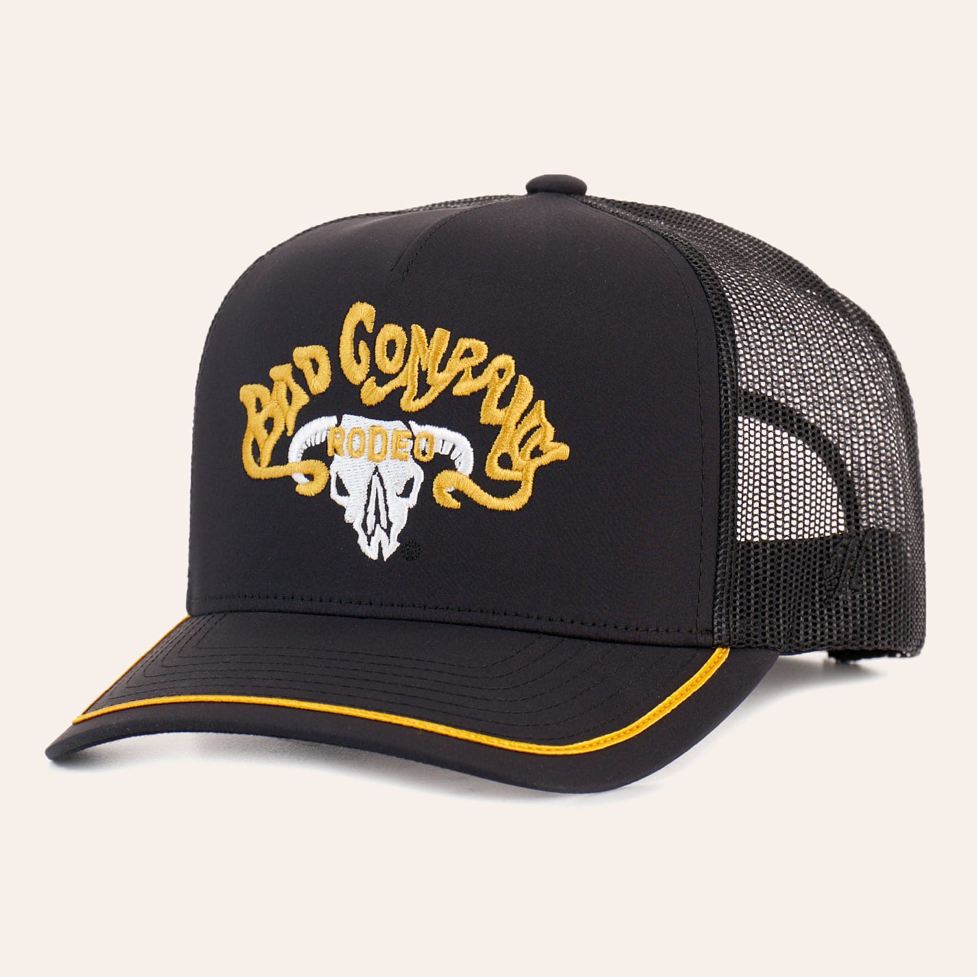 Hooey Men's Black Embroidered Bad Company Logo Curved Bill Cap