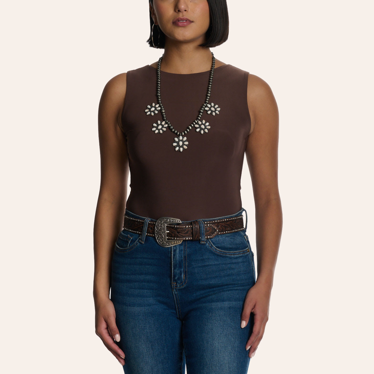 Moa Moa Women's Chocolate Tank Bodysuit In Brown