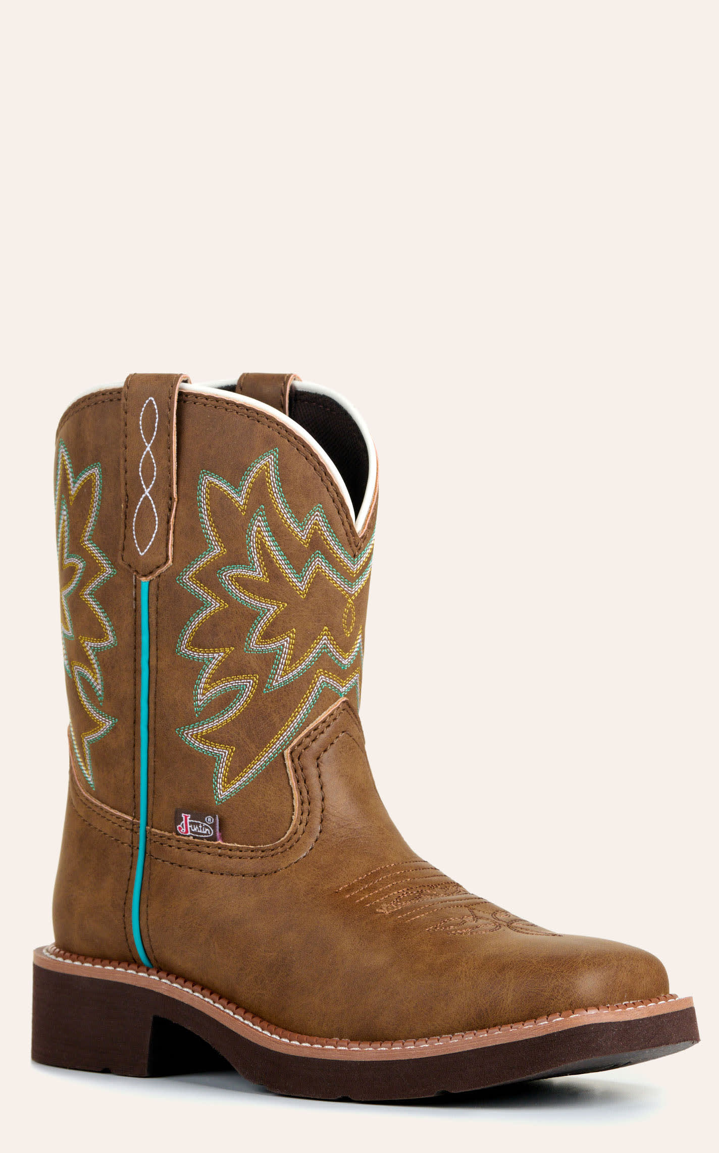 Justin Women's Sunny Chocolate Gypsy Wide Square Toe Cowboy Boots In Brown