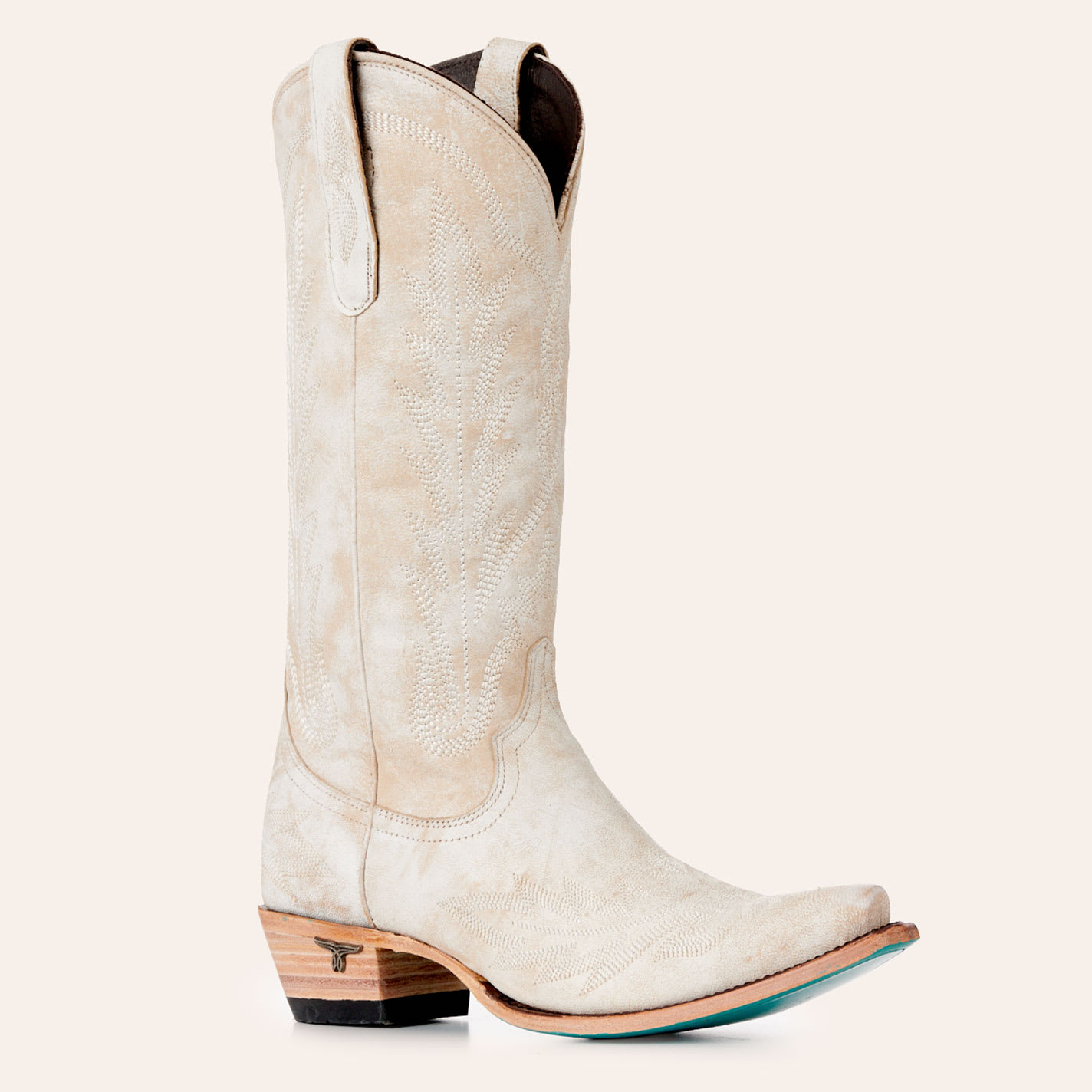Lane Boots Women's Lexington Ceramic Crackle Snip Toe Cowboy Boots In Bone/wint W