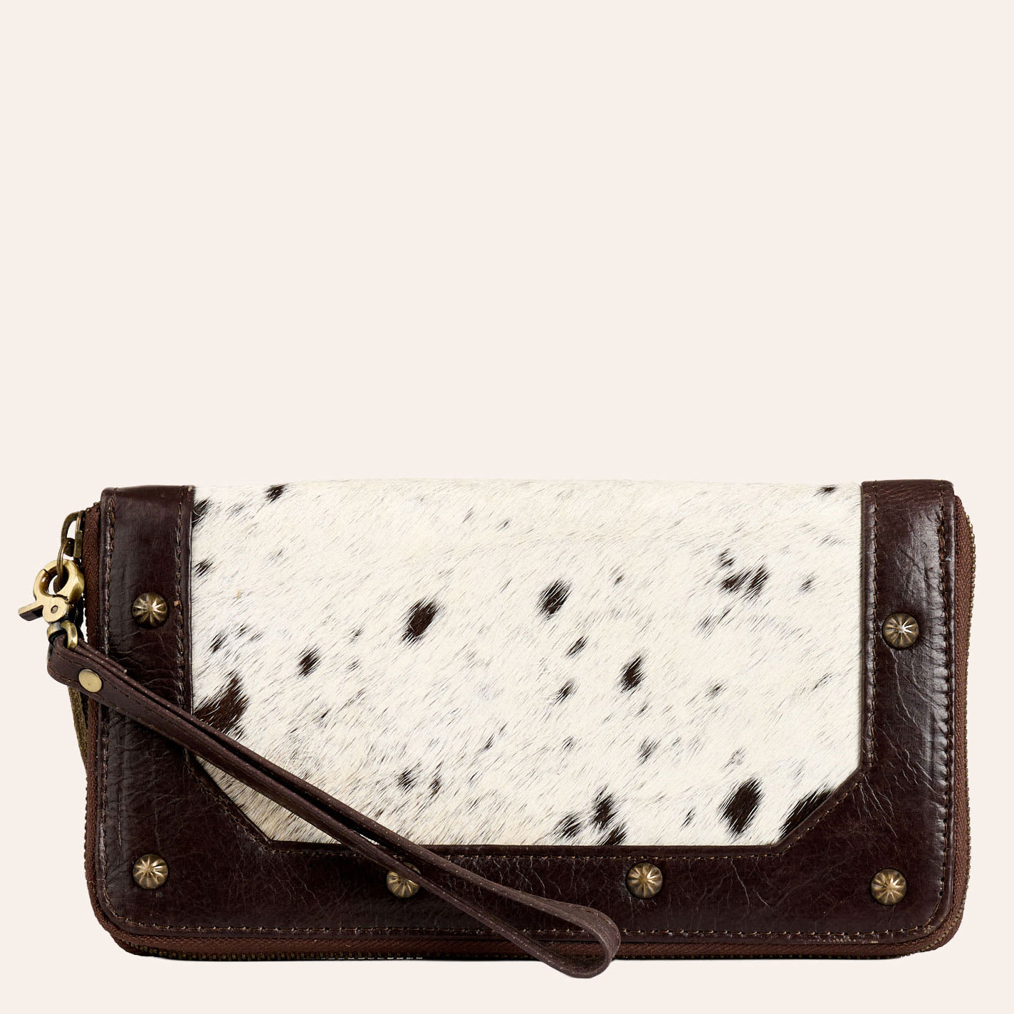 Rockin' C Brown & White Hair-On Wristlet Wallet - NOSZ - From Cavender's