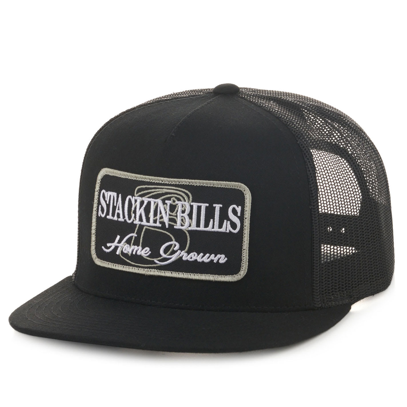 Stackin Bills Black Home Grown Trucker Cap