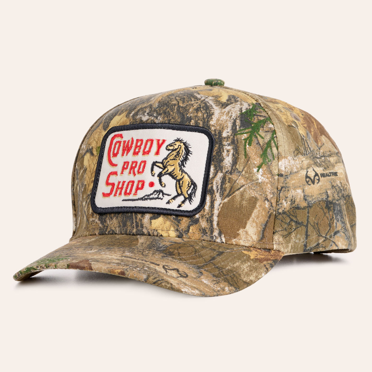 Sendero Provisions Co. Realtree Edge Cowboy Pro Shop Patch Curved Bill Cap In Brown