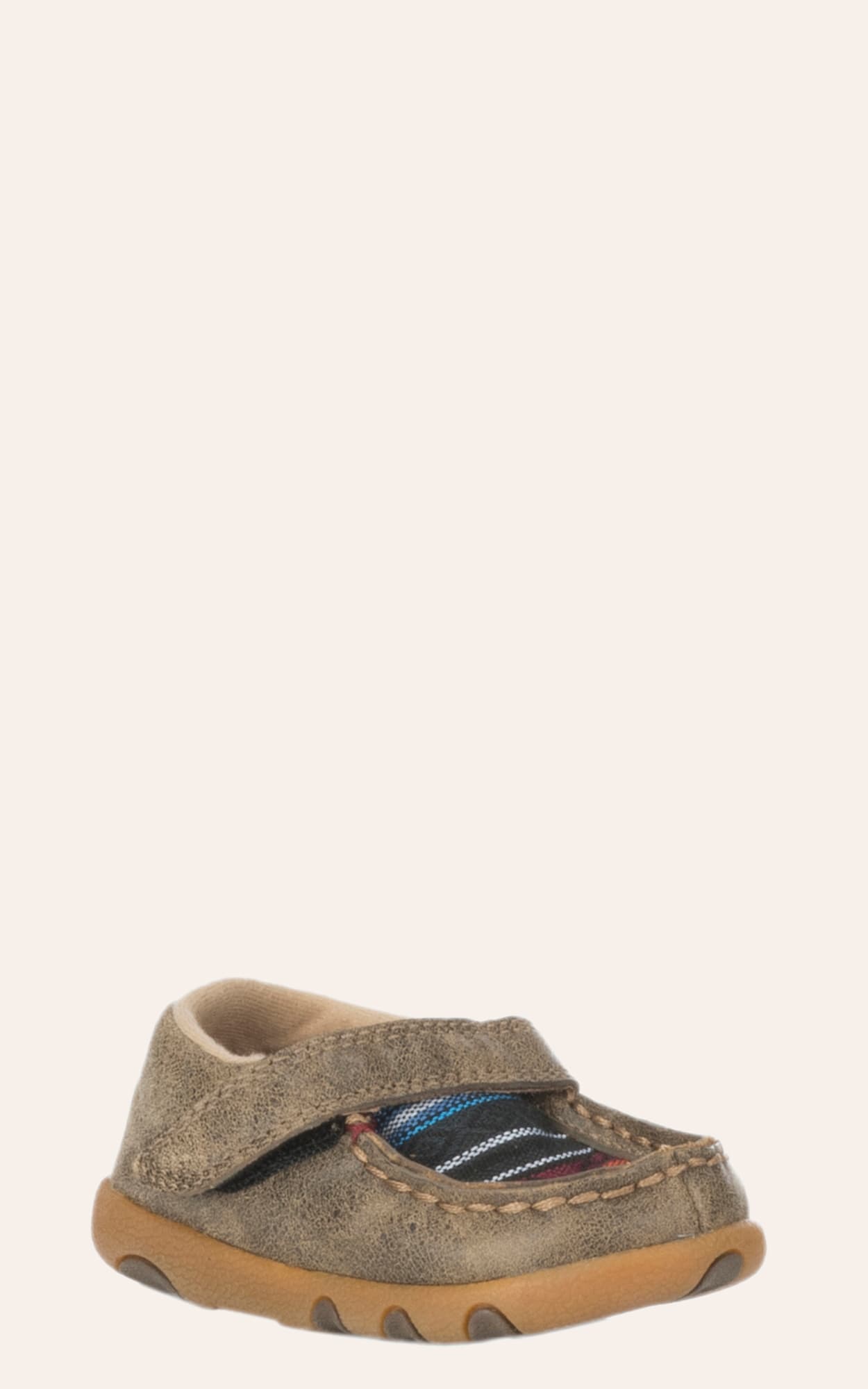 Twisted X Babies' Toddler Brown Bomber With Serape Inlay & Velcro Closure Casual Shoe