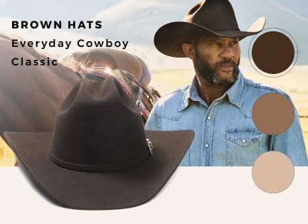 Shop brown hats at Cavender's